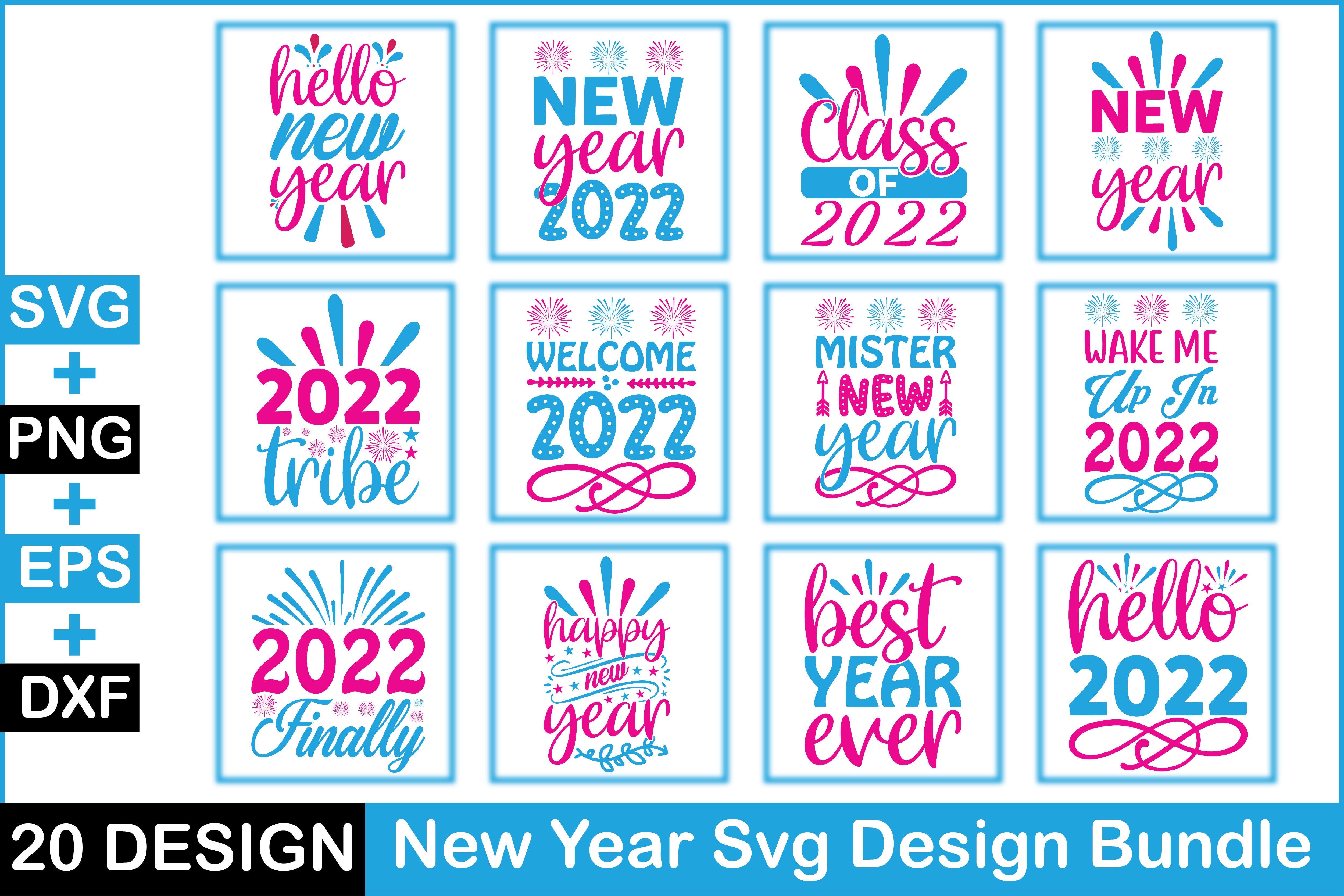 New Year SVG Bundle 6 - CraftNest - Digital Crafting and Art