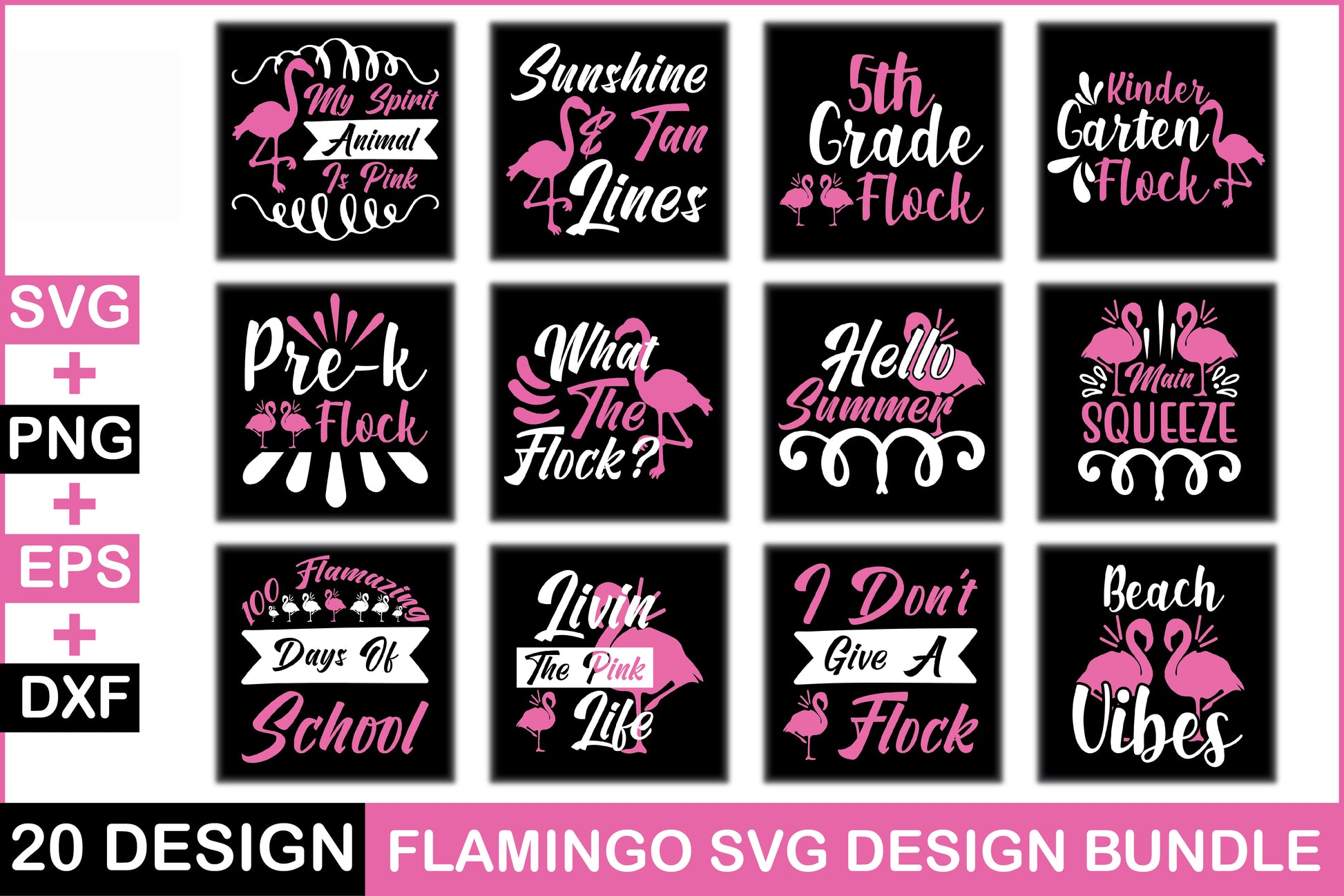 Flamingo 20 SVG Bundle - CraftNest - Digital Crafting and Art