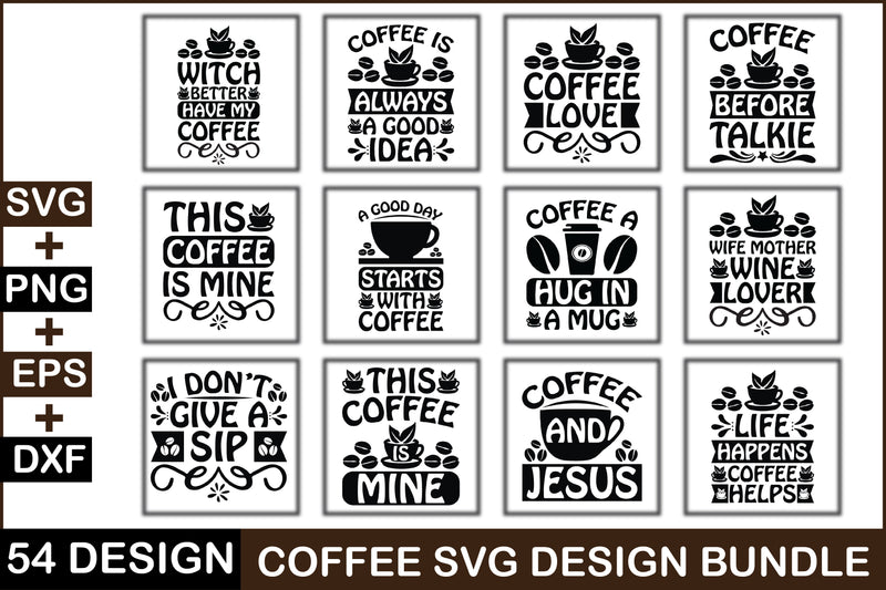 Coffee SVG Bundle 9 - CraftNest - Digital Crafting and Art