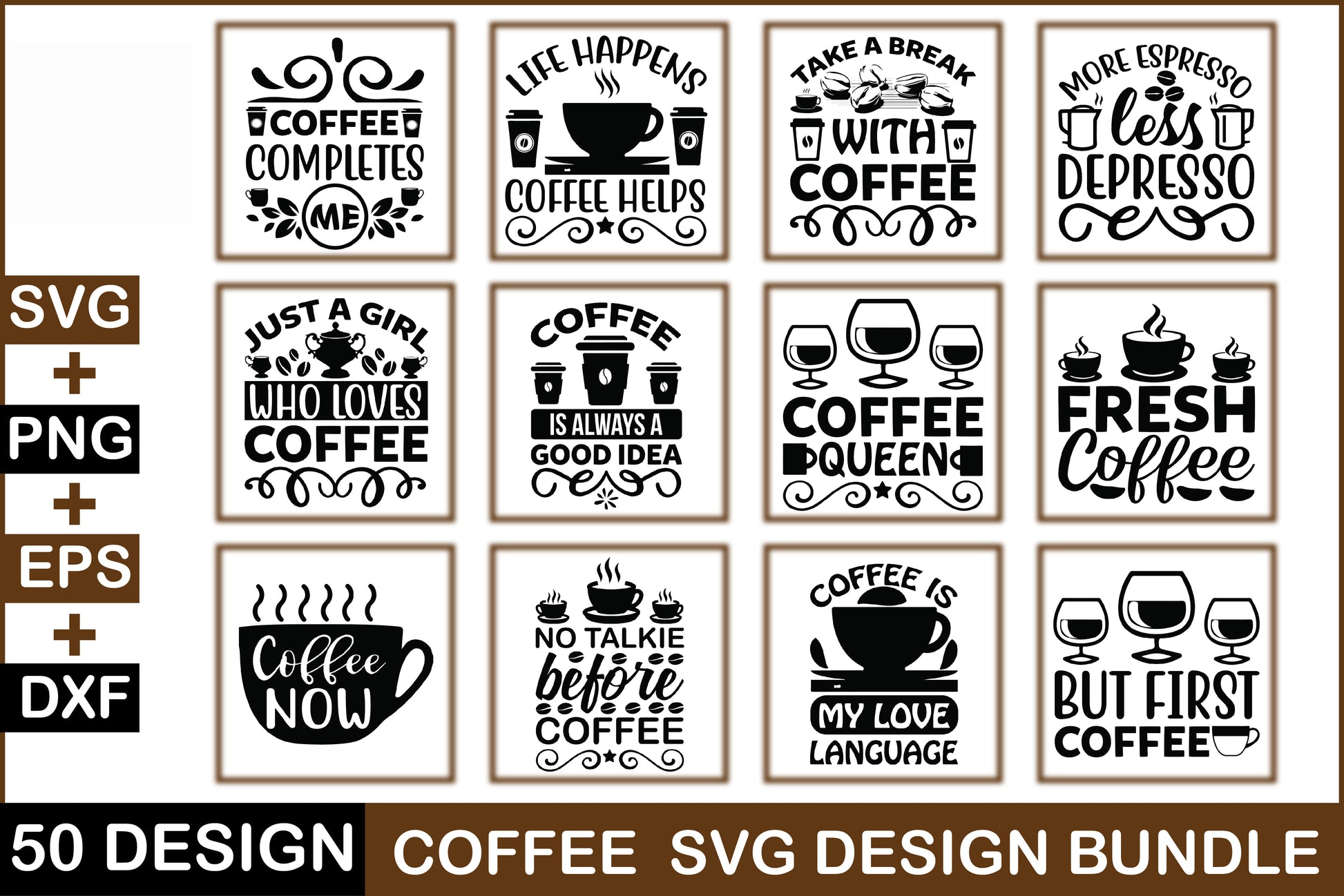 Coffee SVG Bundle 7 - CraftNest - Digital Crafting and Art