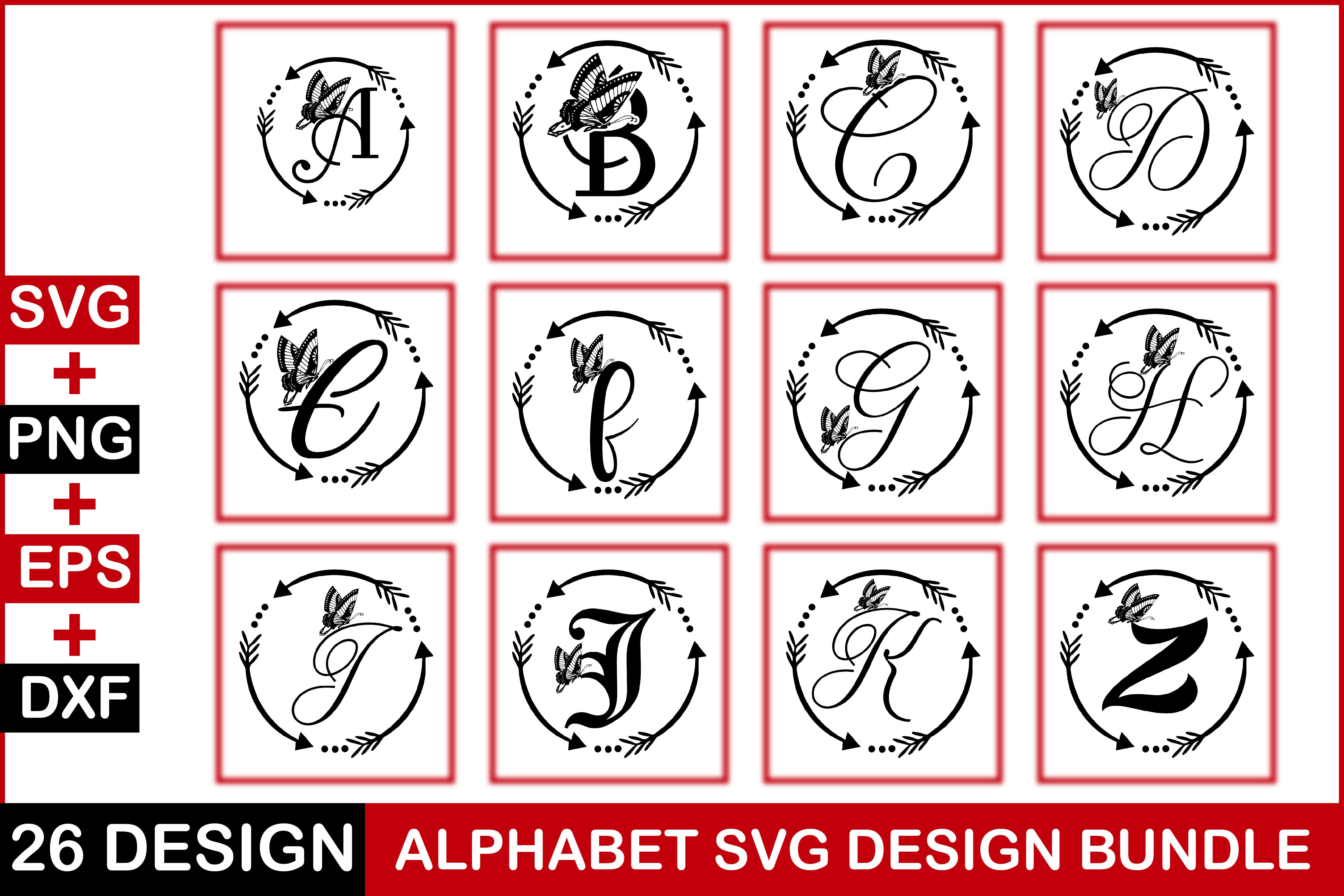 Alphabet SVG Bundle - CraftNest - Digital Crafting and Art