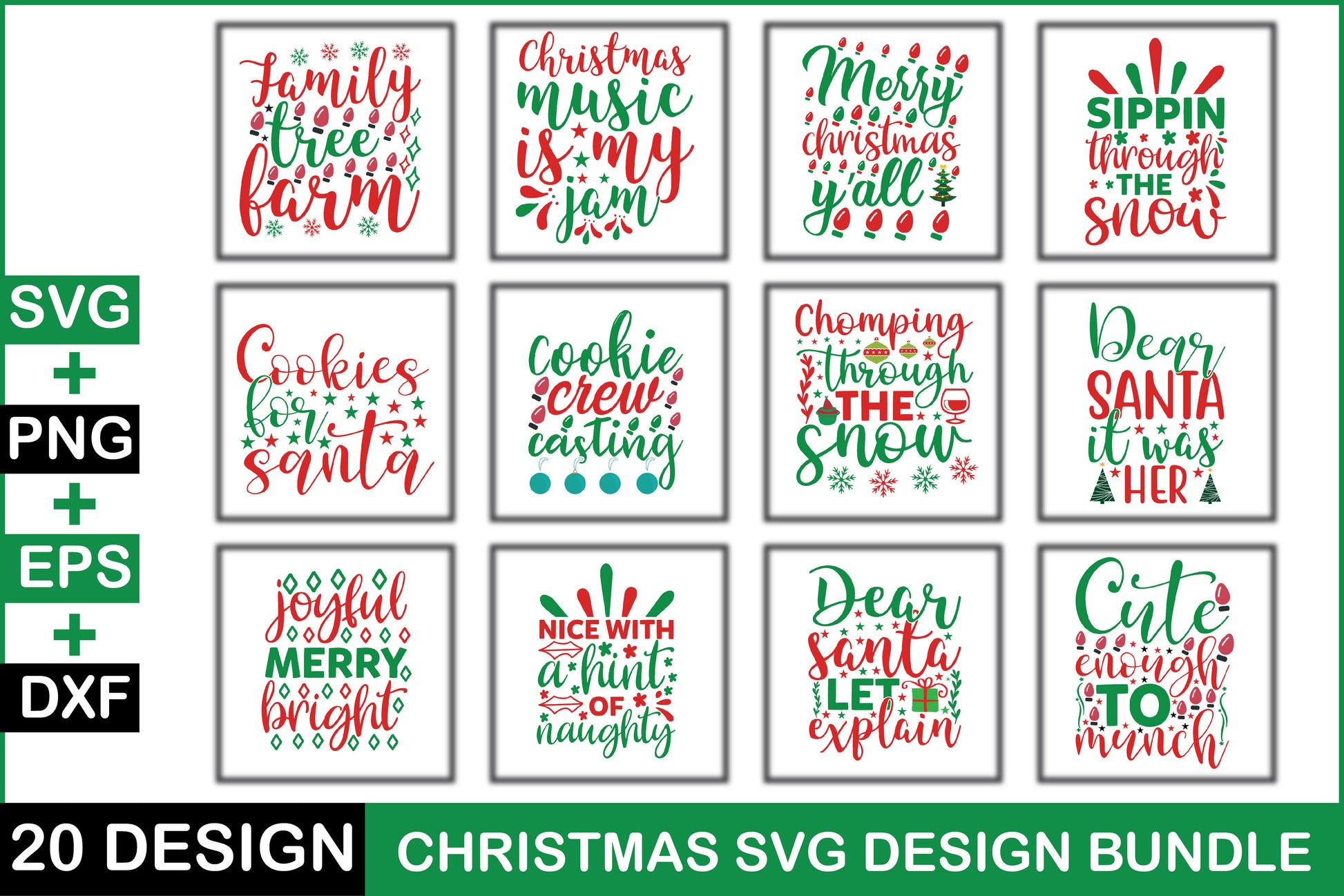 Christmas SVG Bundle 18 - CraftNest - Digital Crafting and Art