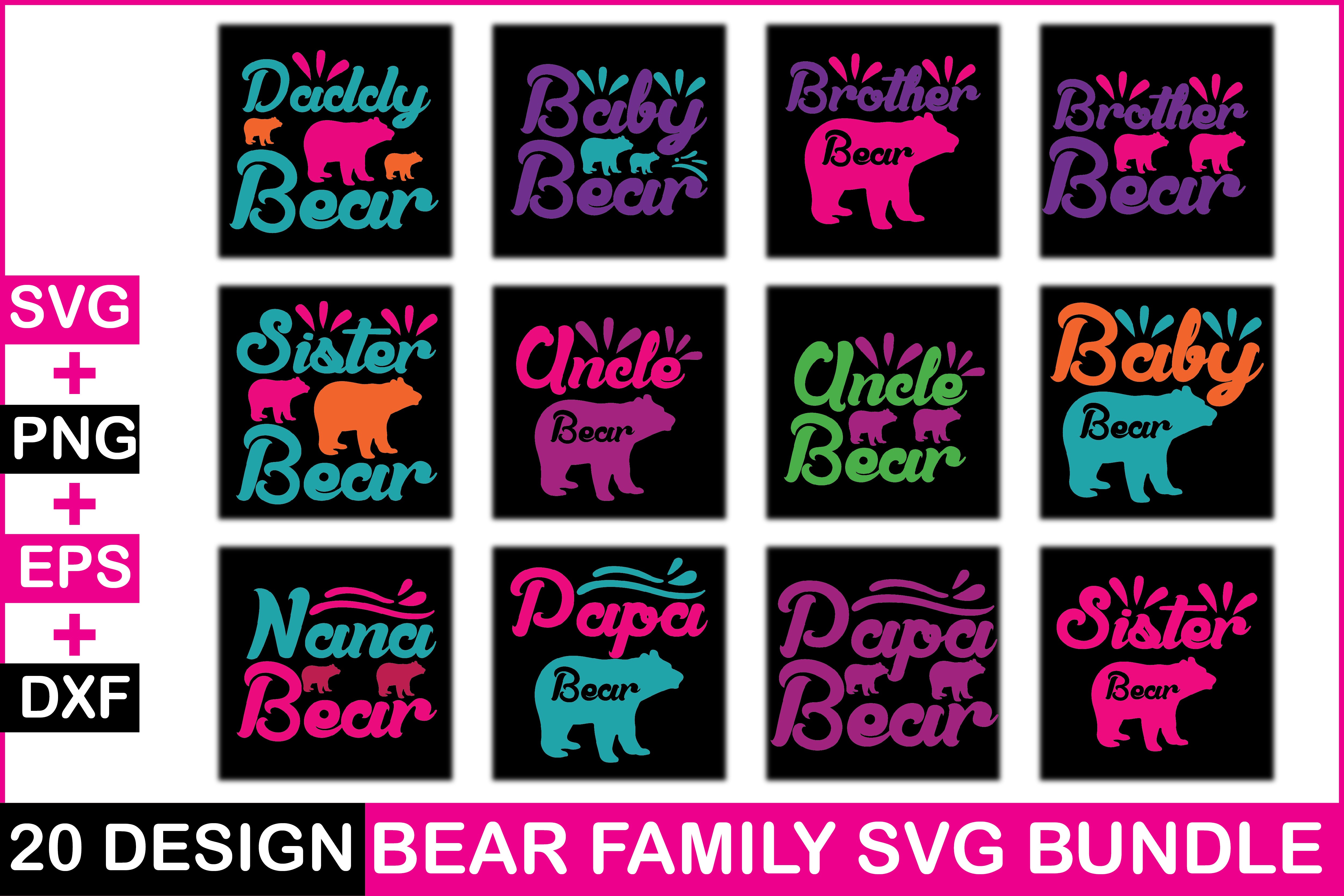 Bear Family SVG Bundle - CraftNest - Digital Crafting and Art
