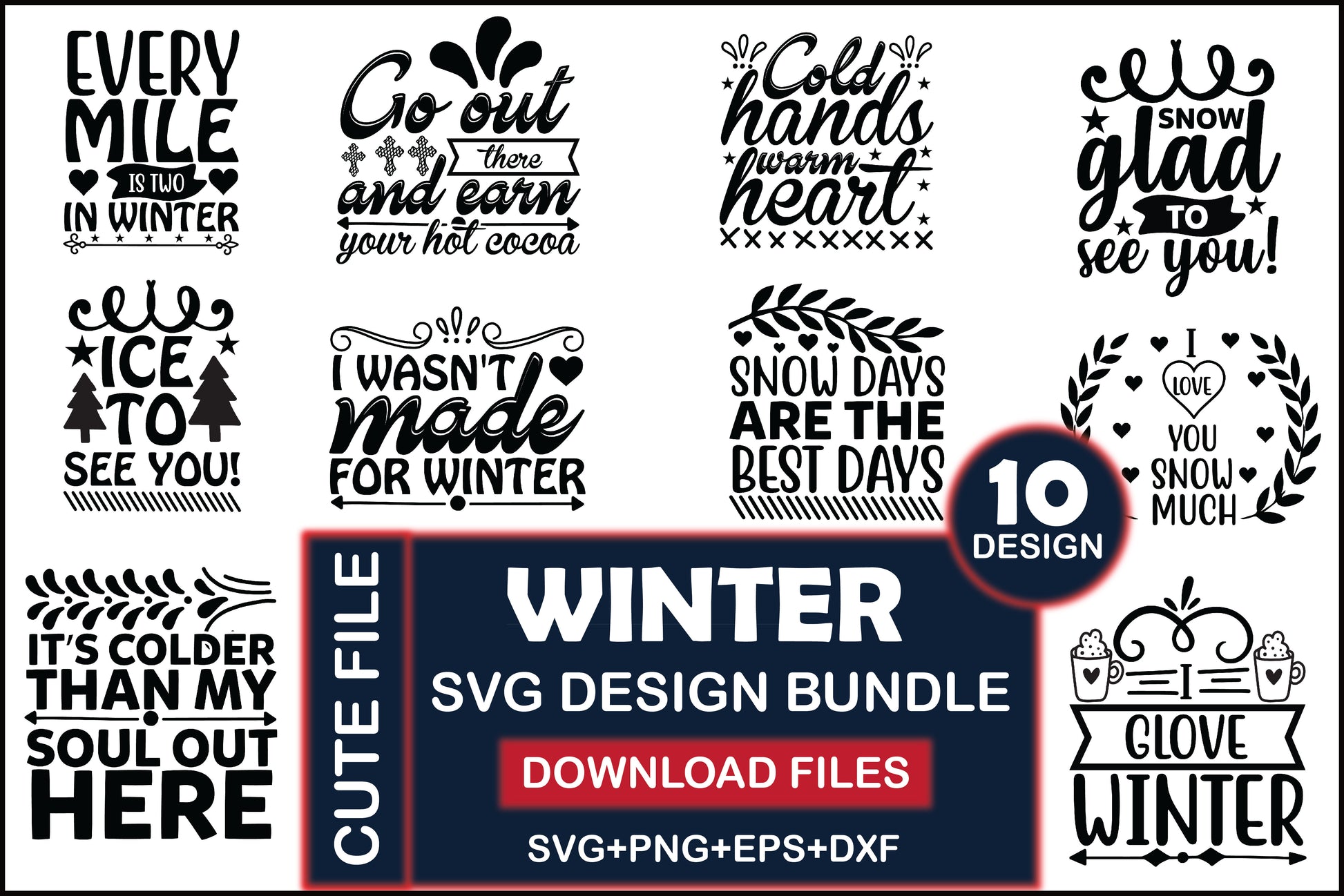 Winter SVG Bundle 3 - CraftNest - Digital Crafting and Art