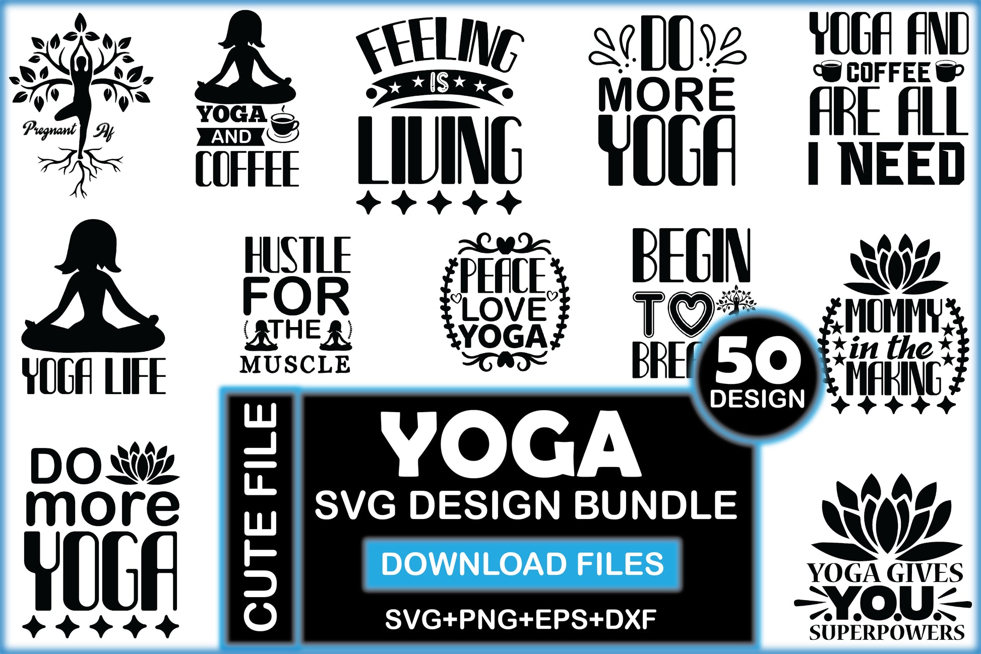 Yoga SVG Bundle 2 - CraftNest - Digital Crafting and Art