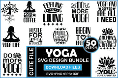 Yoga SVG Bundle 2 - CraftNest - Digital Crafting and Art