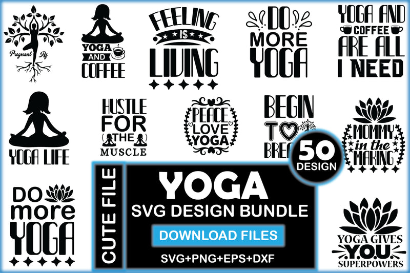 Yoga SVG Bundle 2 - CraftNest - Digital Crafting and Art