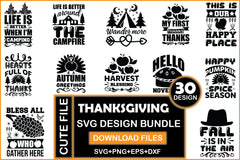 Thanksgiving SVG Bundle 4 - CraftNest - Digital Crafting and Art