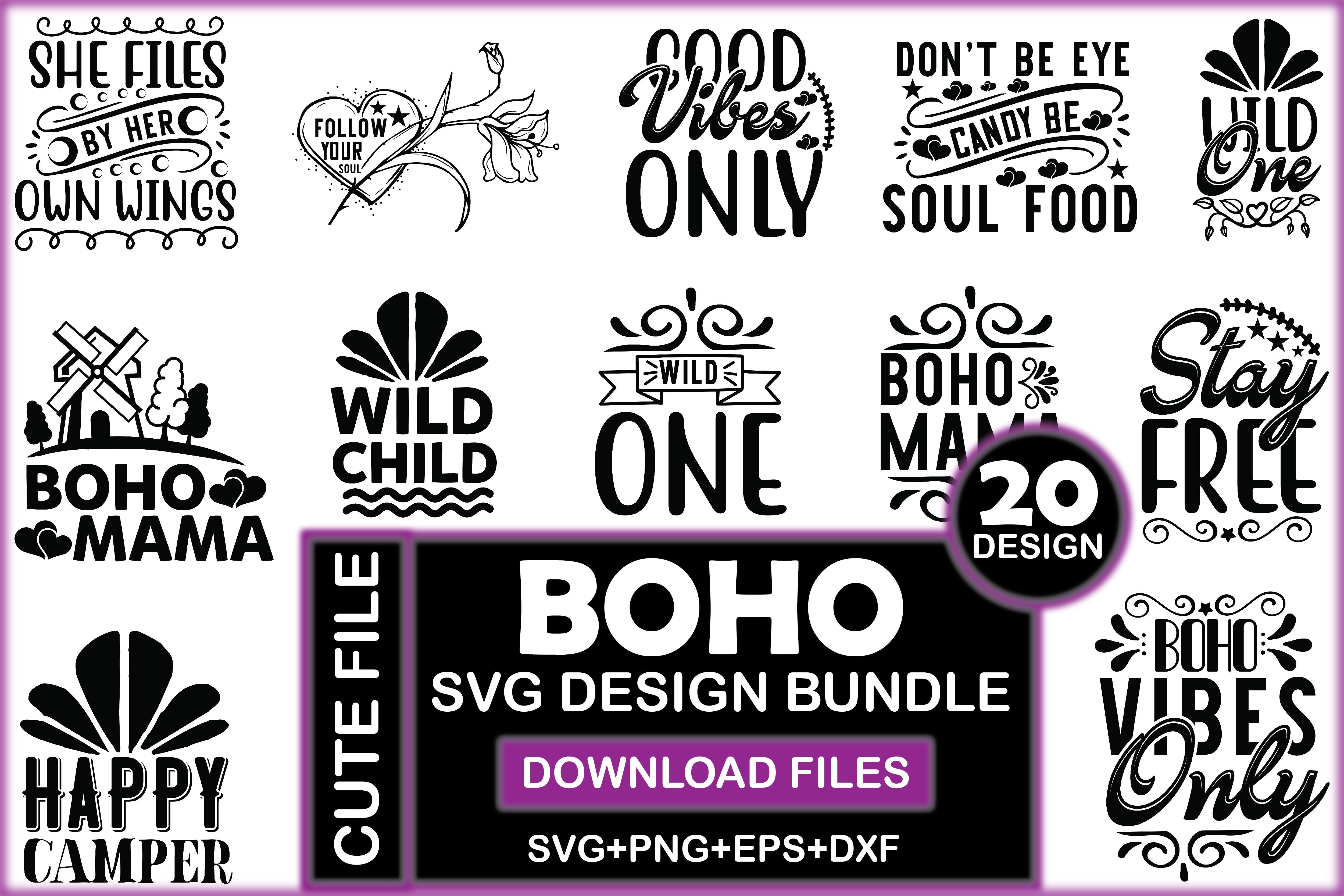 Boho SVG Bundle 2 - CraftNest - Digital Crafting and Art