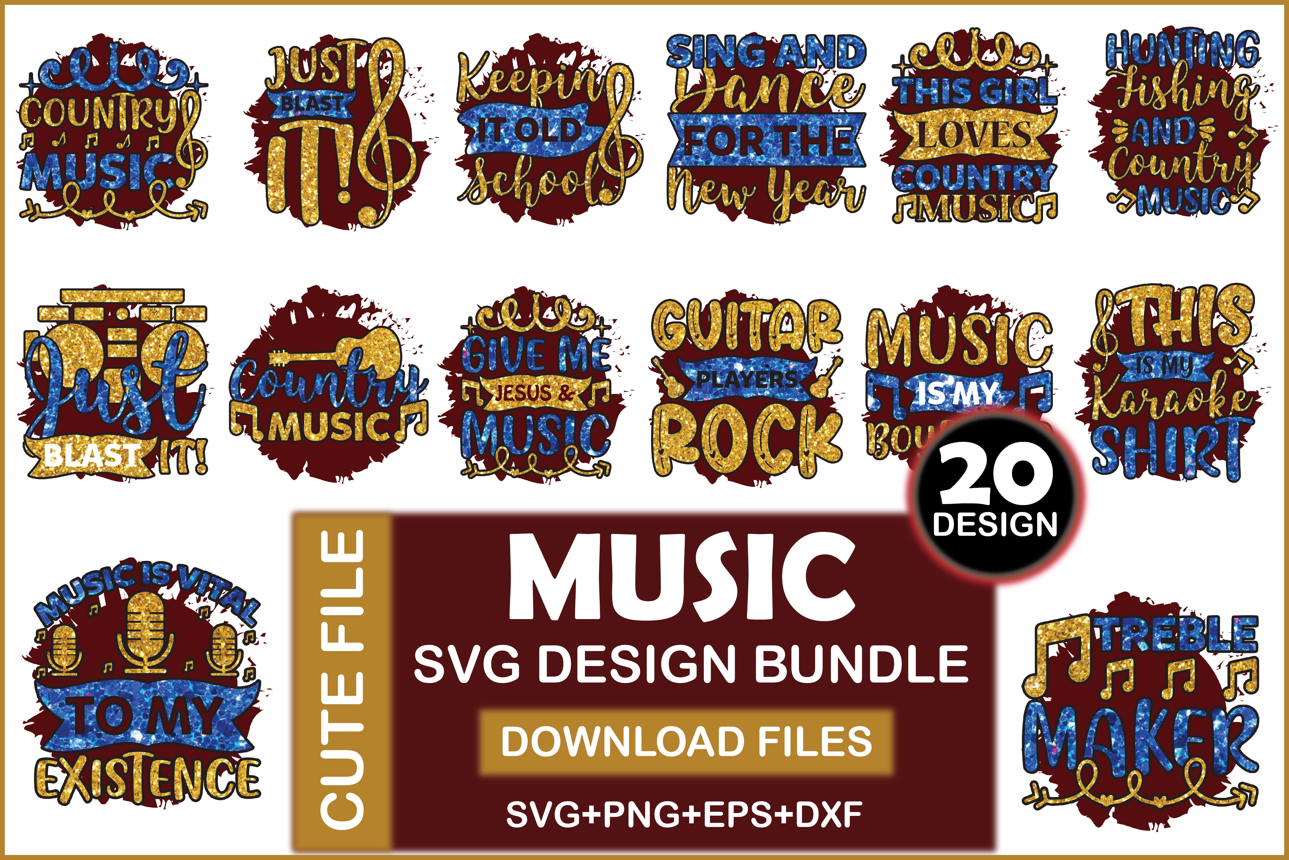 Music SVG Bundle 3 - CraftNest - Digital Crafting and Art