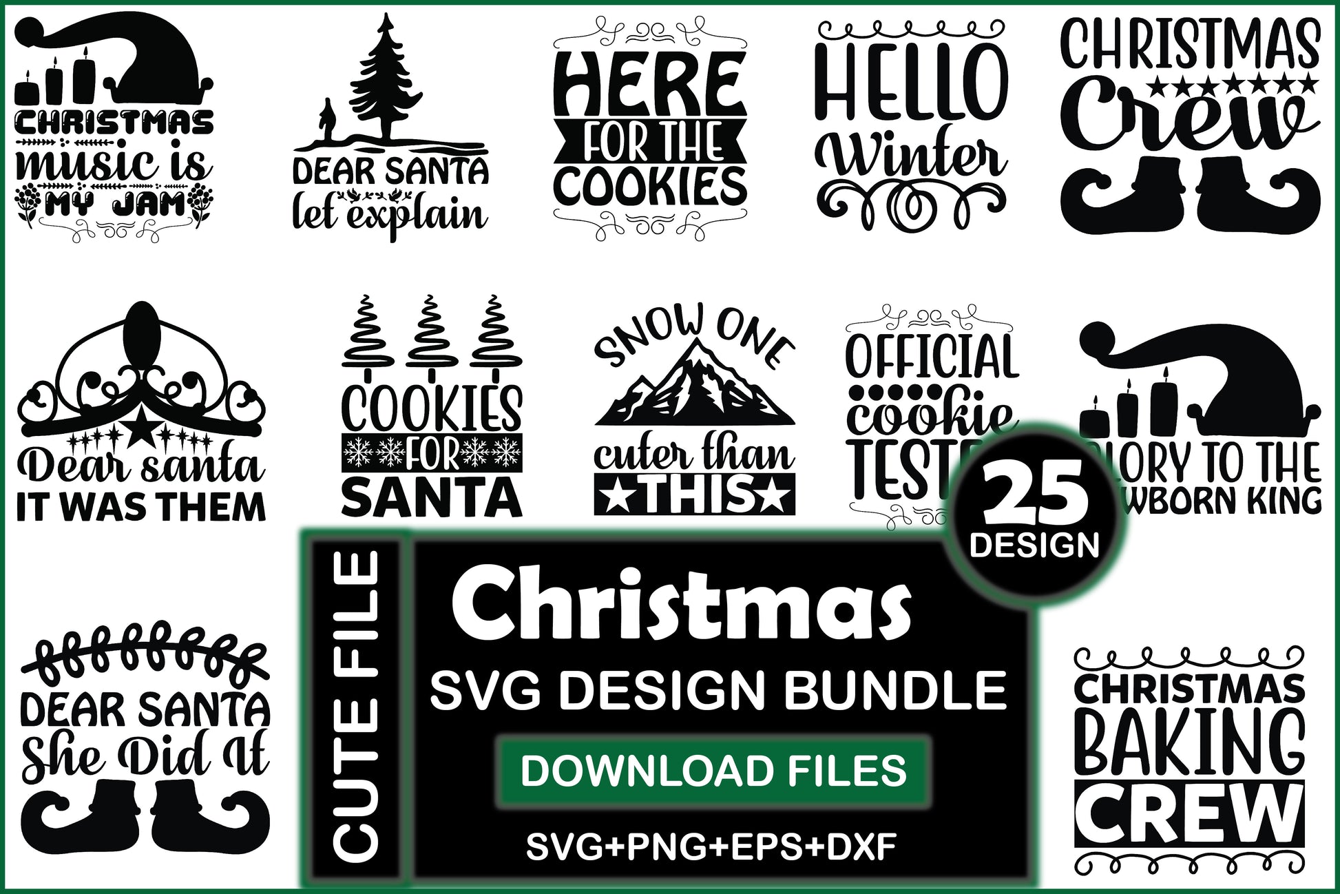 Christmas 12 SVG Bundle - CraftNest - Digital Crafting and Art