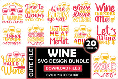 Wine SVG Bundle 7 - CraftNest - Digital Crafting and Art
