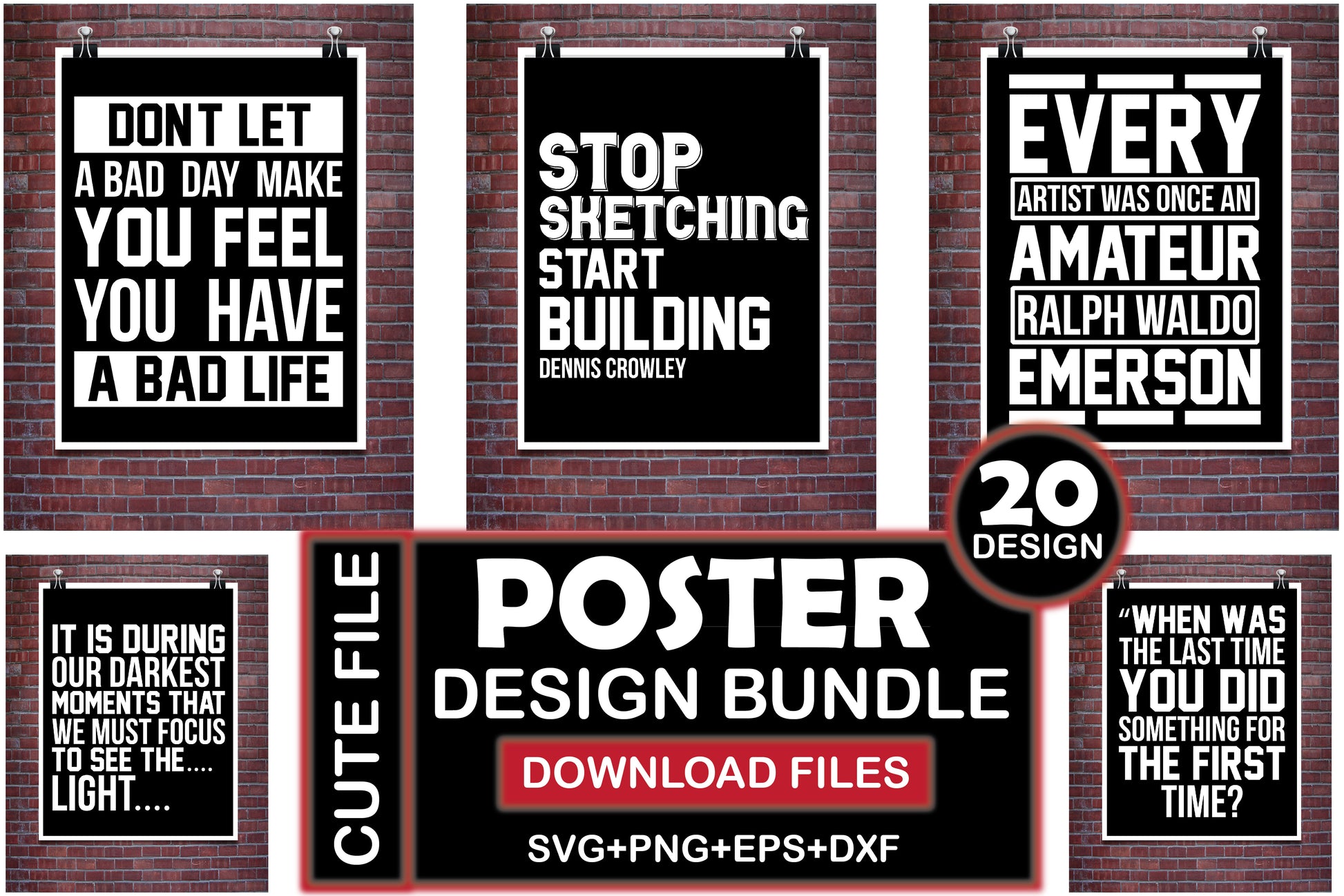 Poster 20 Bundle - CraftNest - Digital Crafting and Art