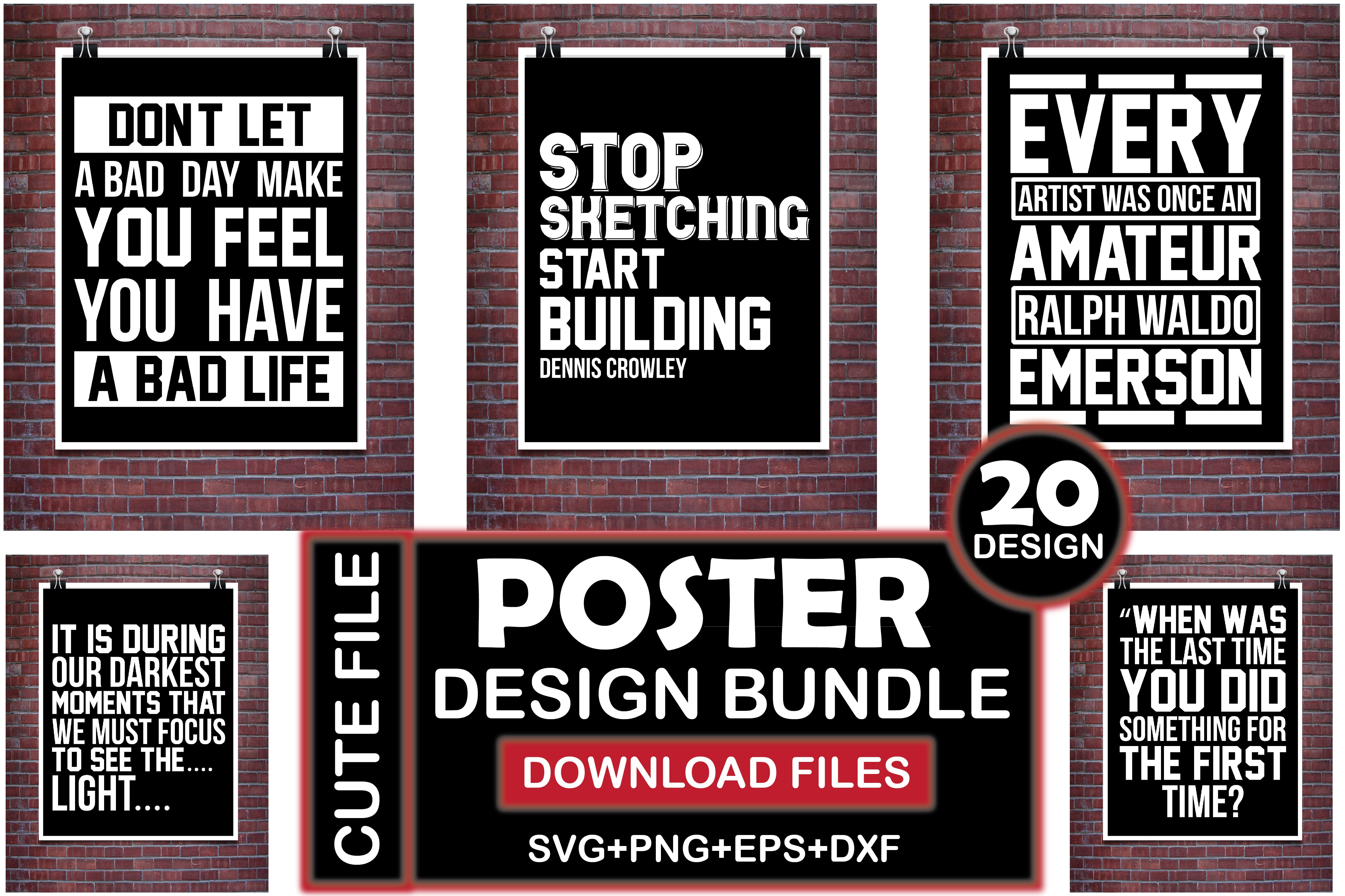 Poster 20 Bundle - CraftNest - Digital Crafting and Art