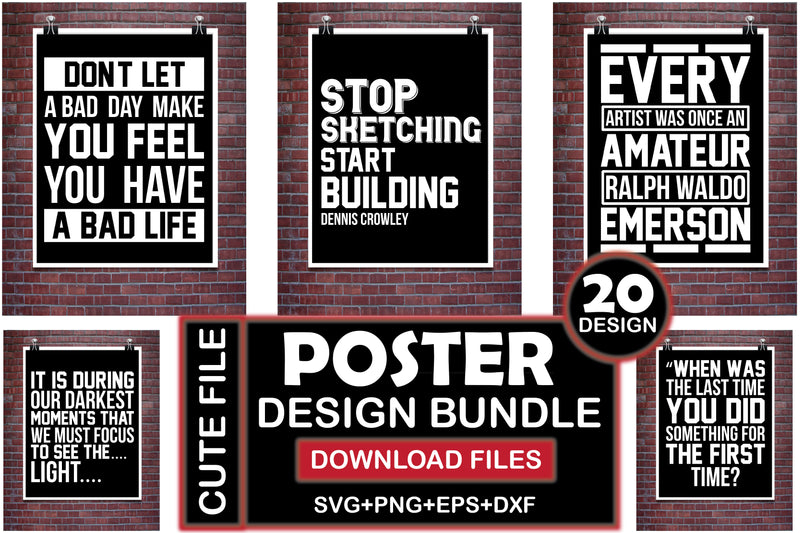 Poster 20 Bundle - CraftNest - Digital Crafting and Art