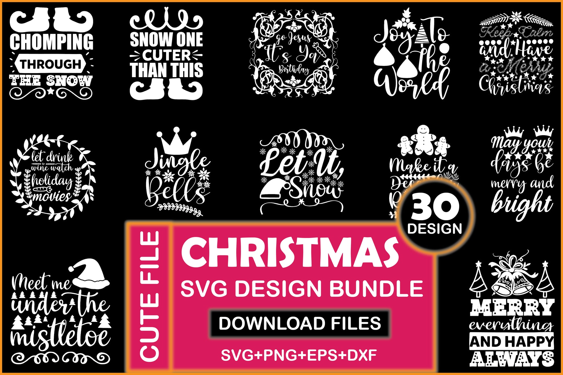 Christmas 30 SVG Bundle - CraftNest - Digital Crafting and Art