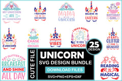 Unicorn SVG Bundle 11 - CraftNest - Digital Crafting and Art