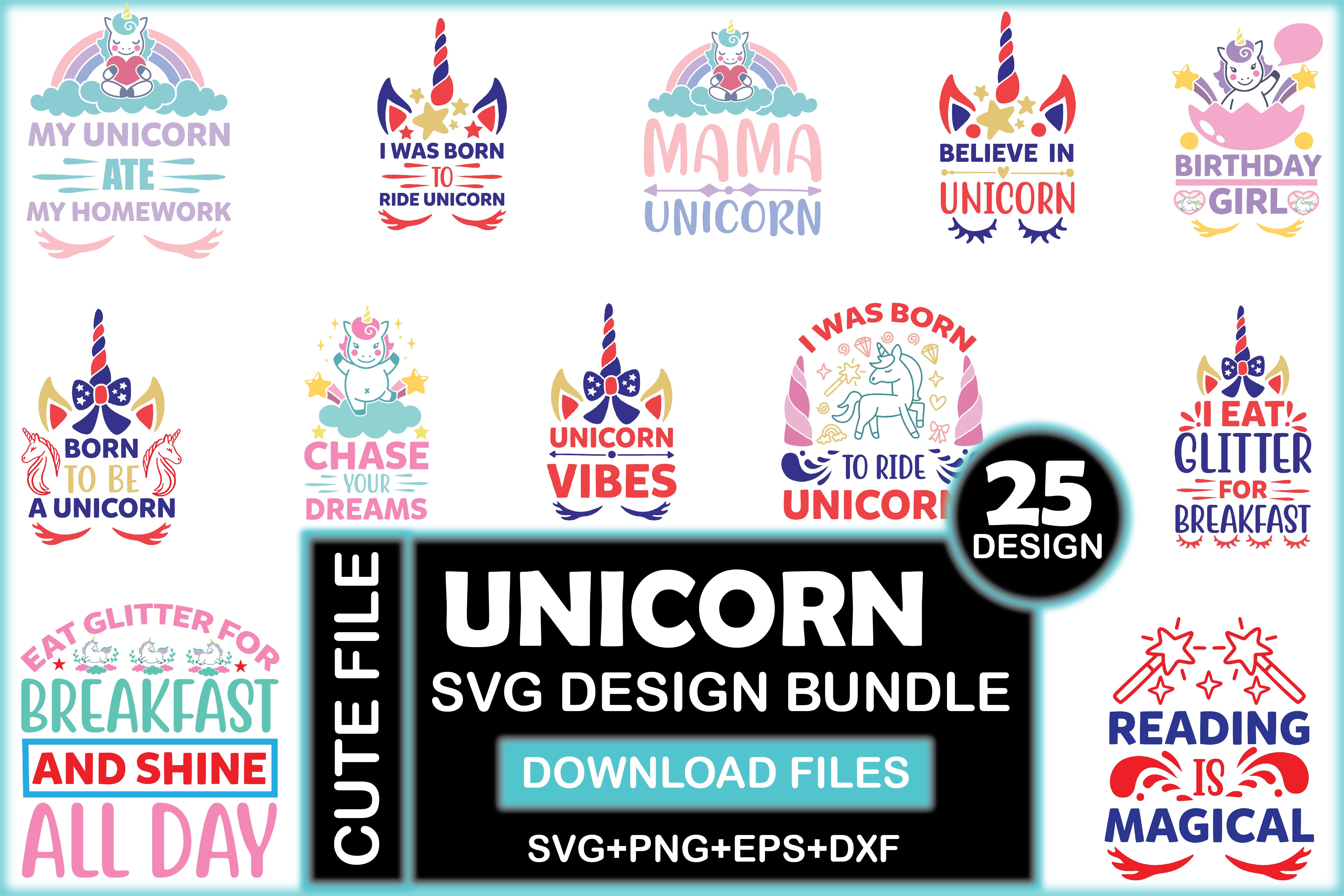 Unicorn SVG Bundle 11 - CraftNest - Digital Crafting and Art