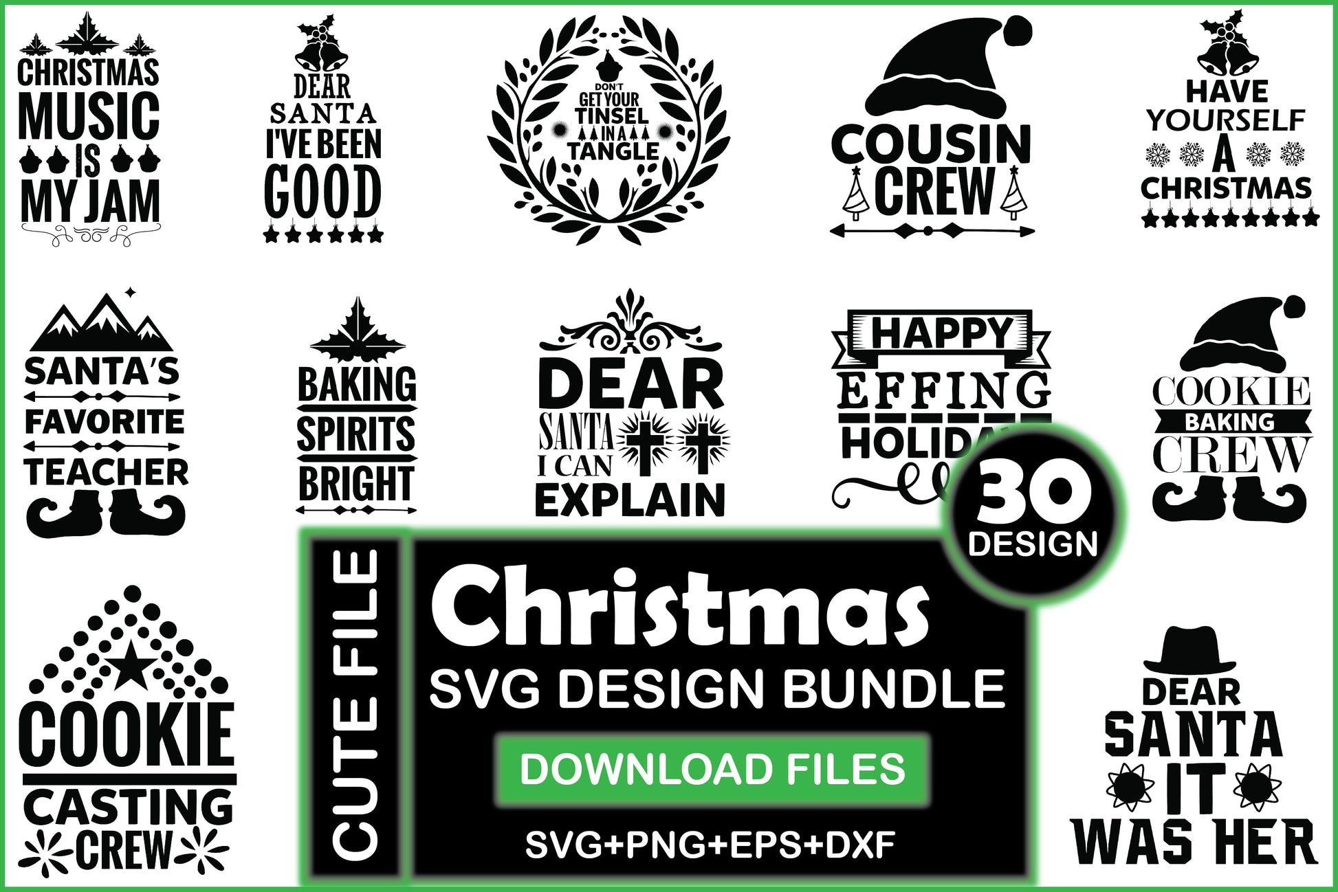 Christmas SVG Bundle 19 - CraftNest - Digital Crafting and Art