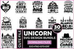 Unicorn SVG Bundle 9 - CraftNest - Digital Crafting and Art