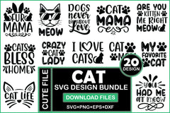 Cat SVG Bundle 3 - CraftNest - Digital Crafting and Art