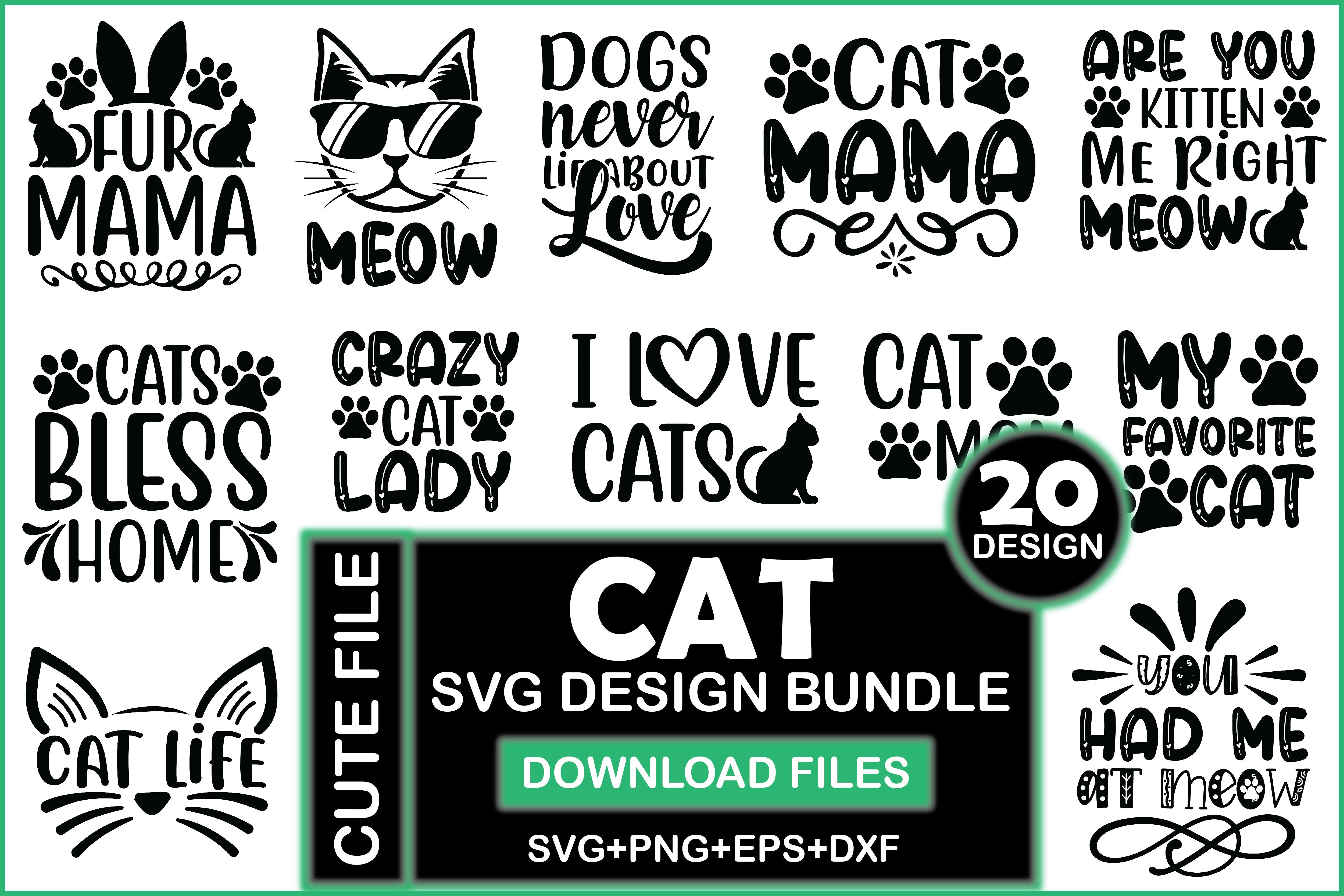 Cat SVG Bundle 3 - CraftNest - Digital Crafting and Art