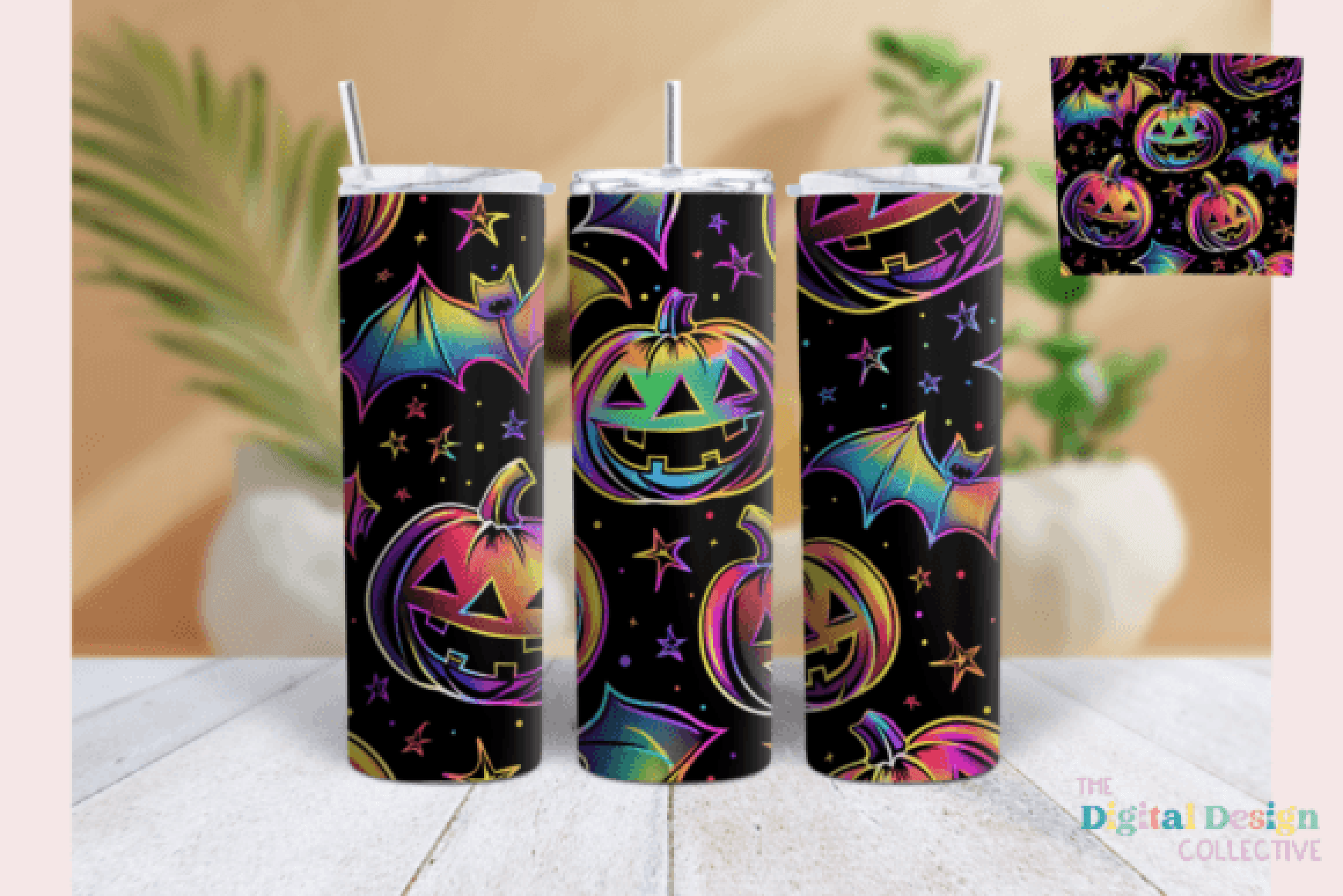 Neon Halloween Tumbler Wrap Bundle - CraftNest - Digital Crafting and Art
