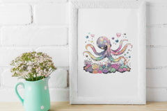 Neon Octopus Clipart Bundle - CraftNest - Digital Crafting and Art