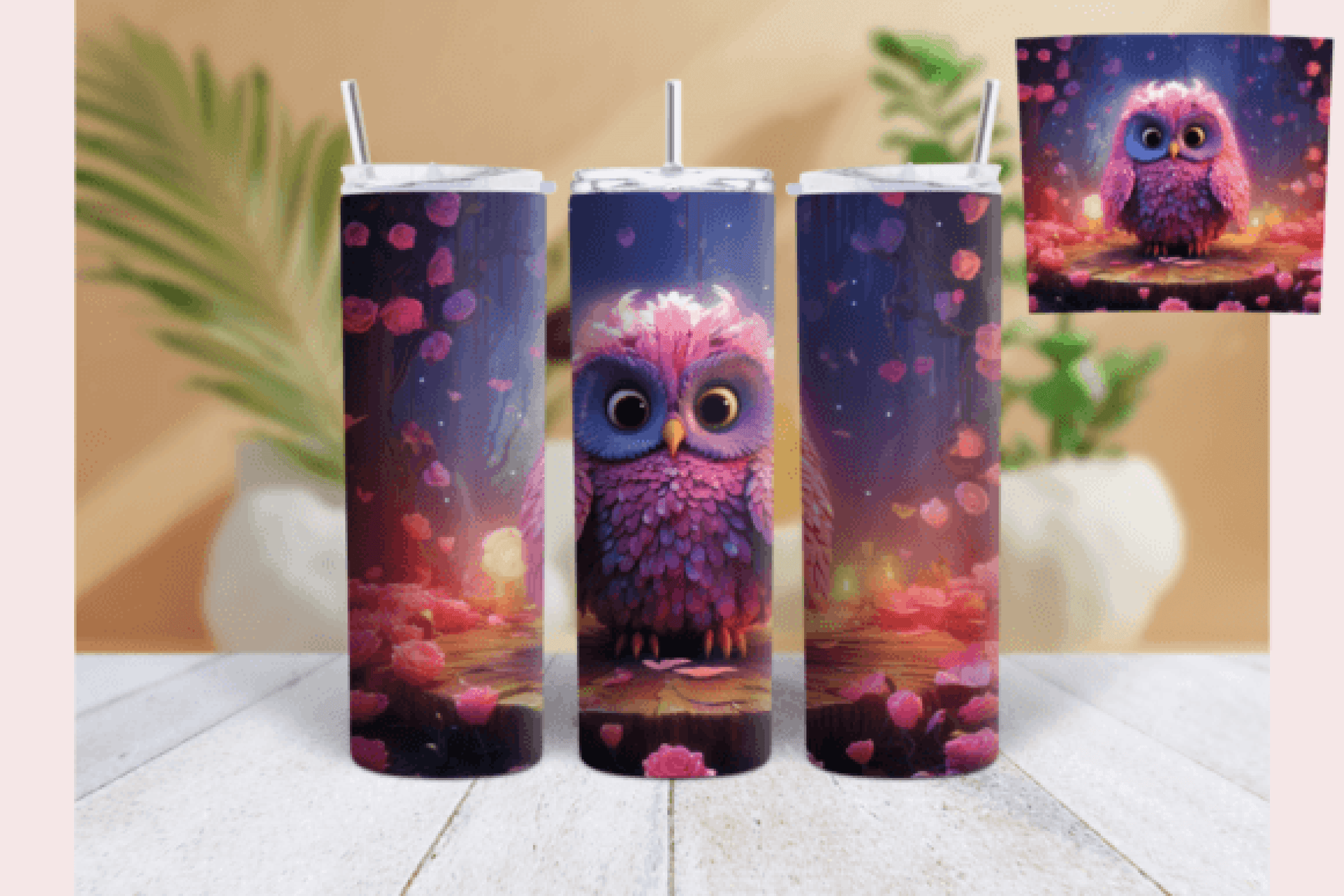 Neon Owl Tumbler Wrap Bundle - CraftNest - Digital Crafting and Art