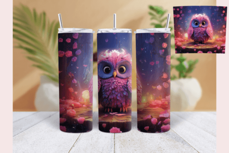 Neon Owl Tumbler Wrap Bundle - CraftNest - Digital Crafting and Art