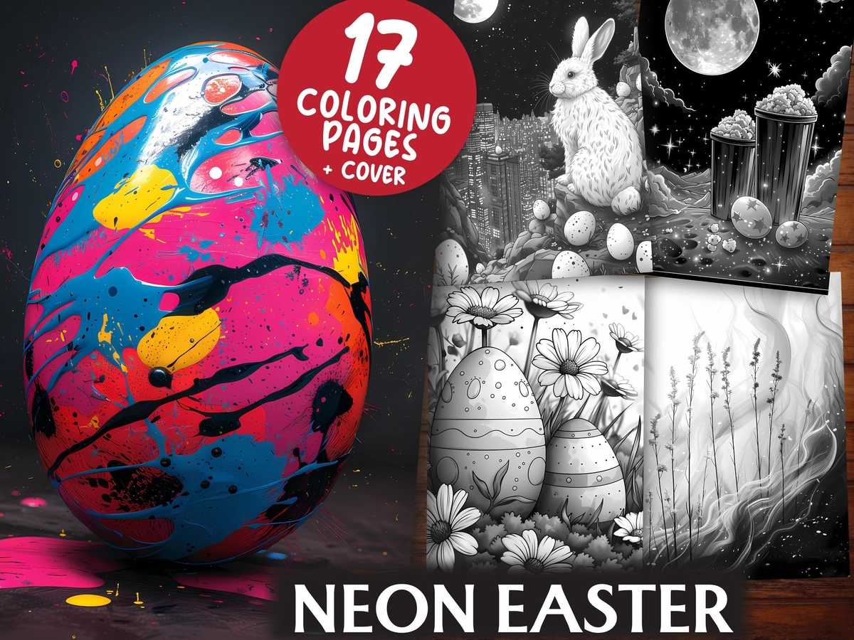 Neon Easter Coloring Books - CraftNest