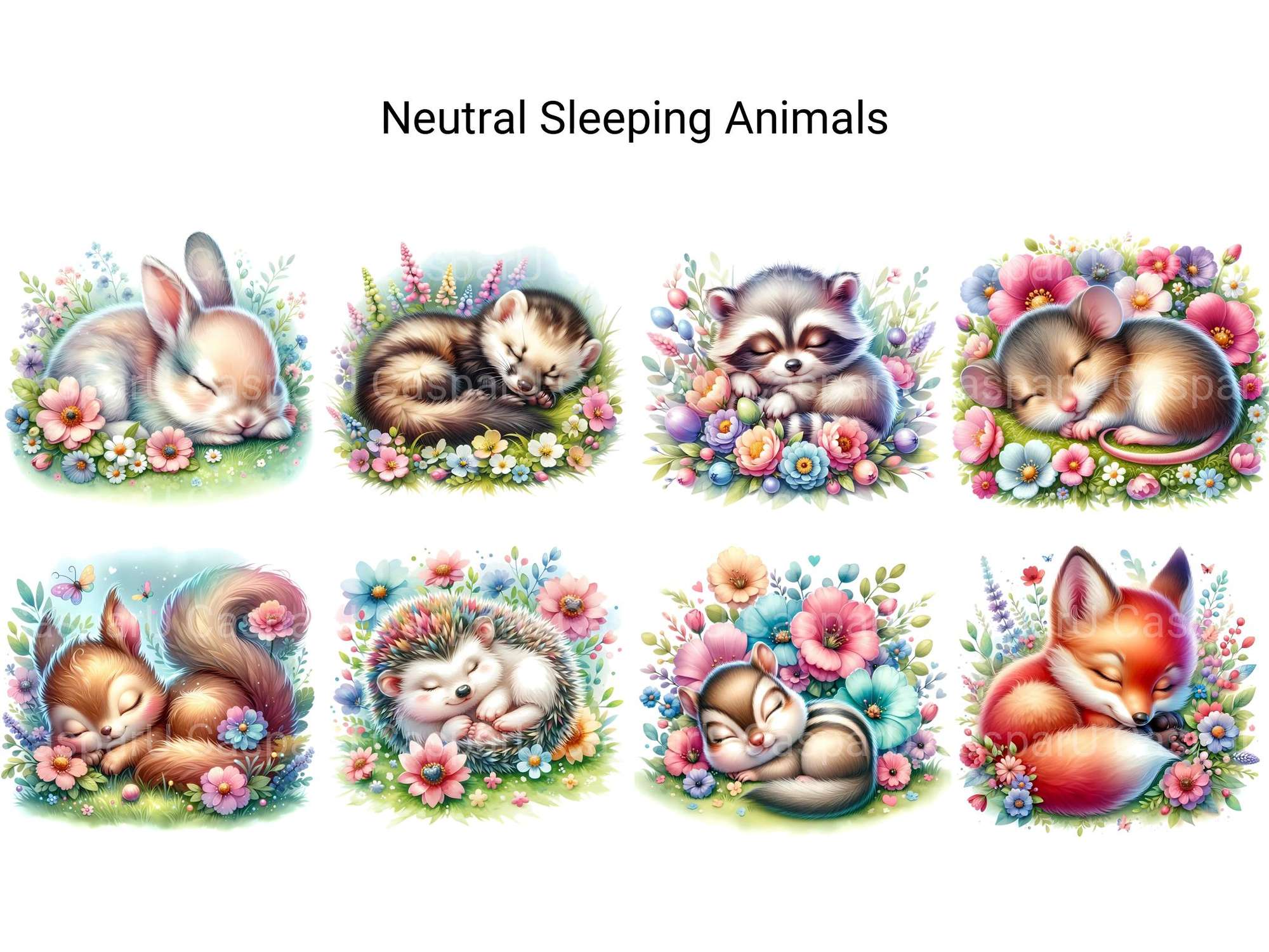 Neutral Sleeping Animals - CraftNest - Digital Crafting and Art