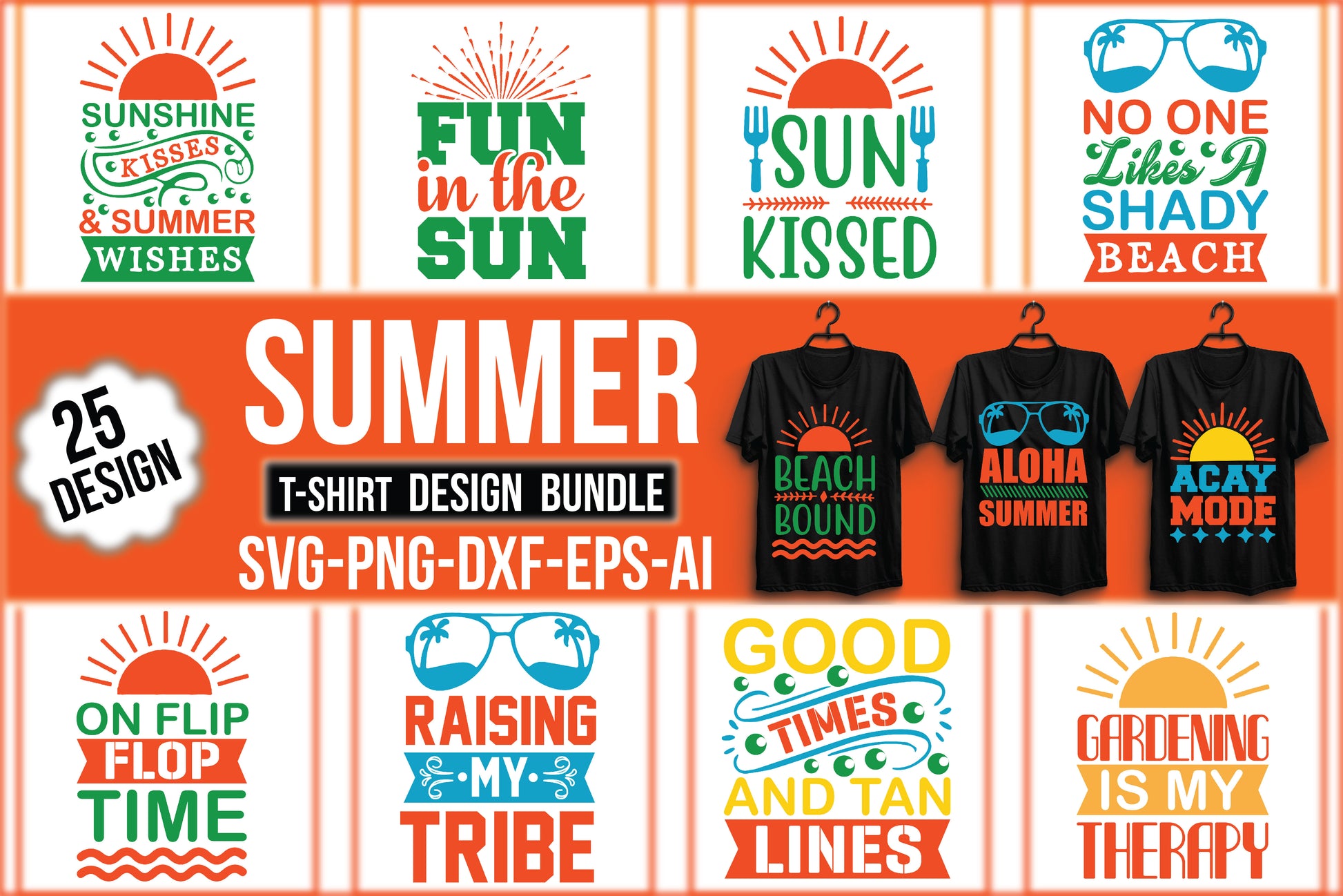 Summer T-Shirt Bundle 1 - CraftNest - Digital Crafting and Art