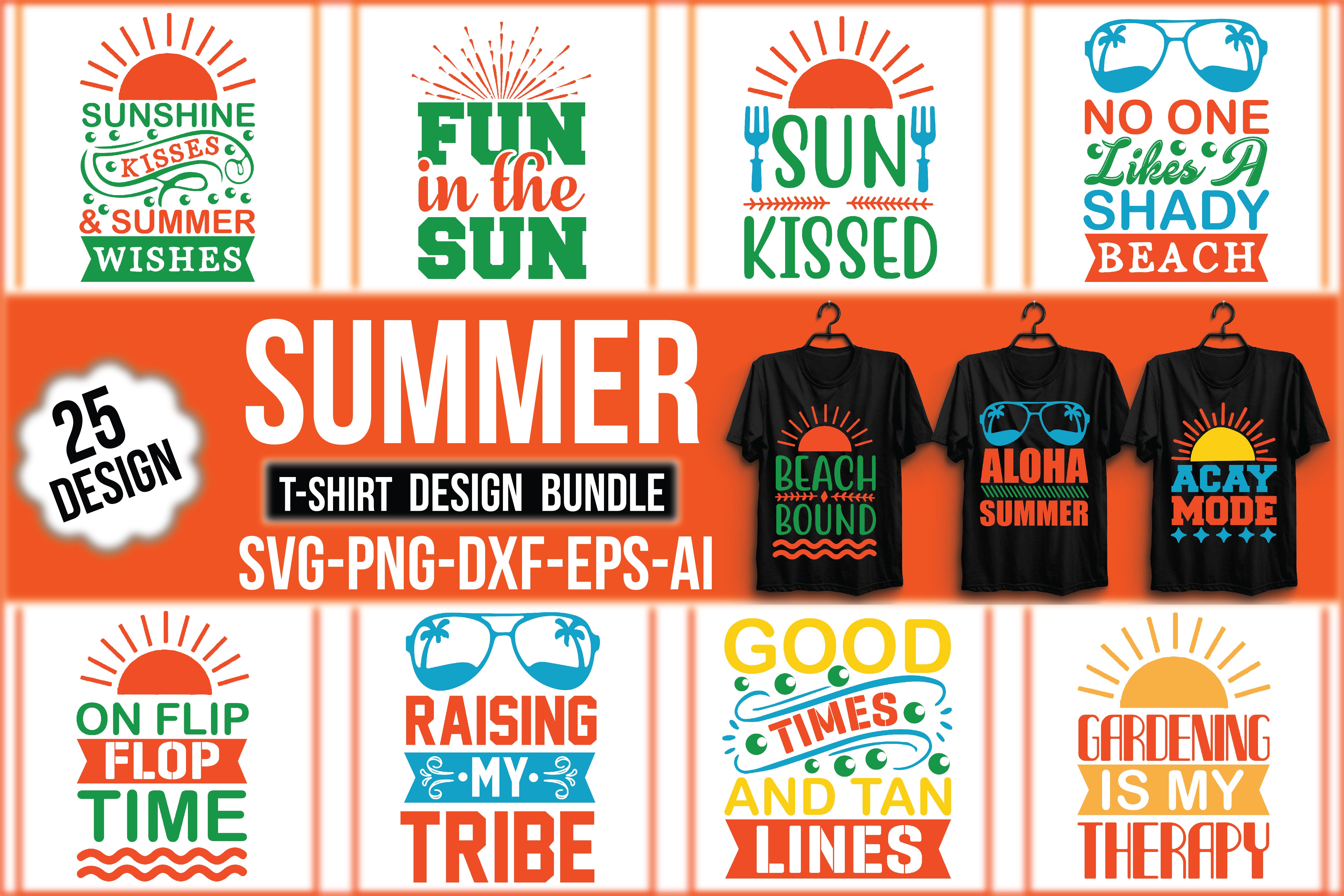 Summer T-Shirt Bundle 1 - CraftNest - Digital Crafting and Art