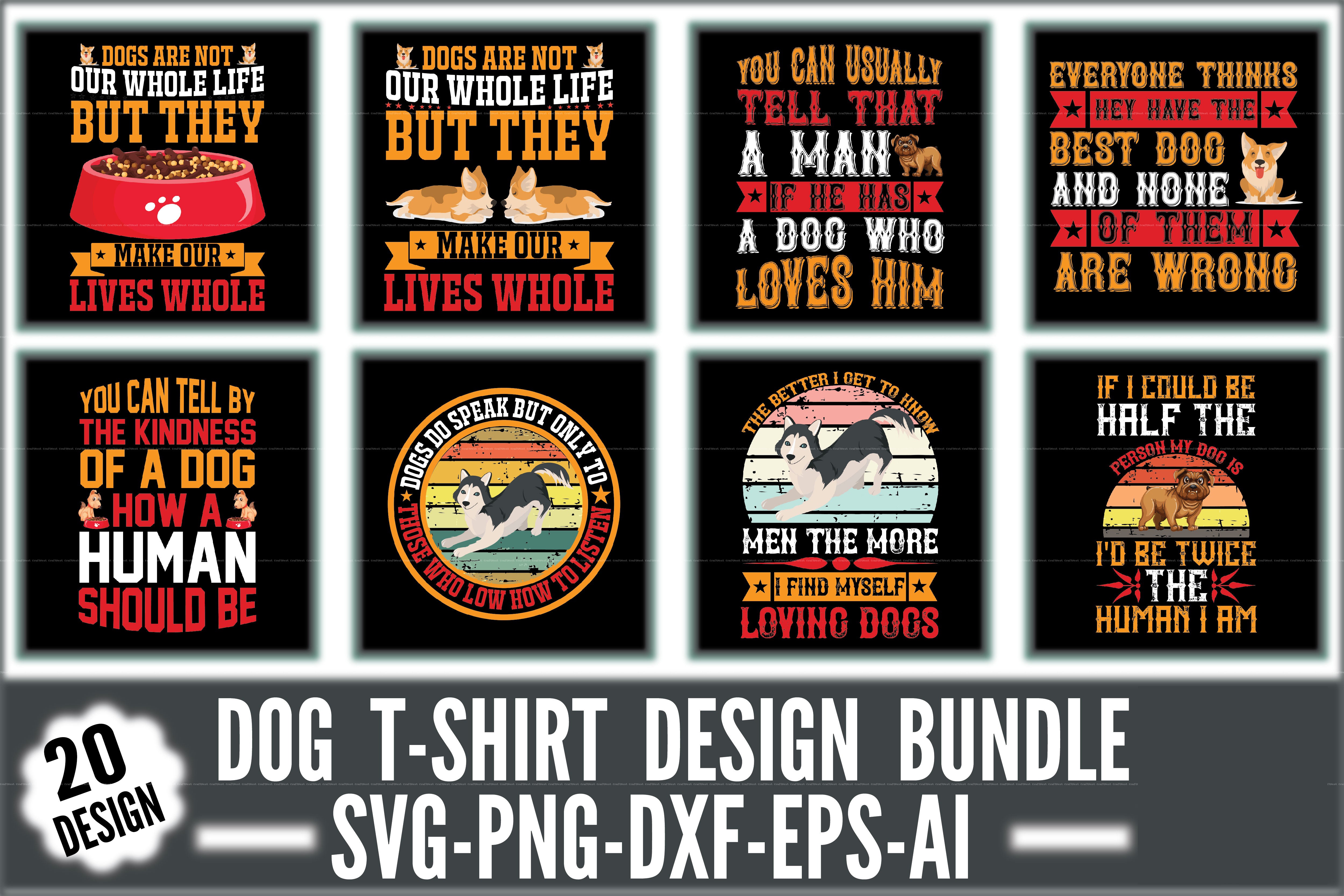 Dog T-Shirt Design SVG Bundle 3