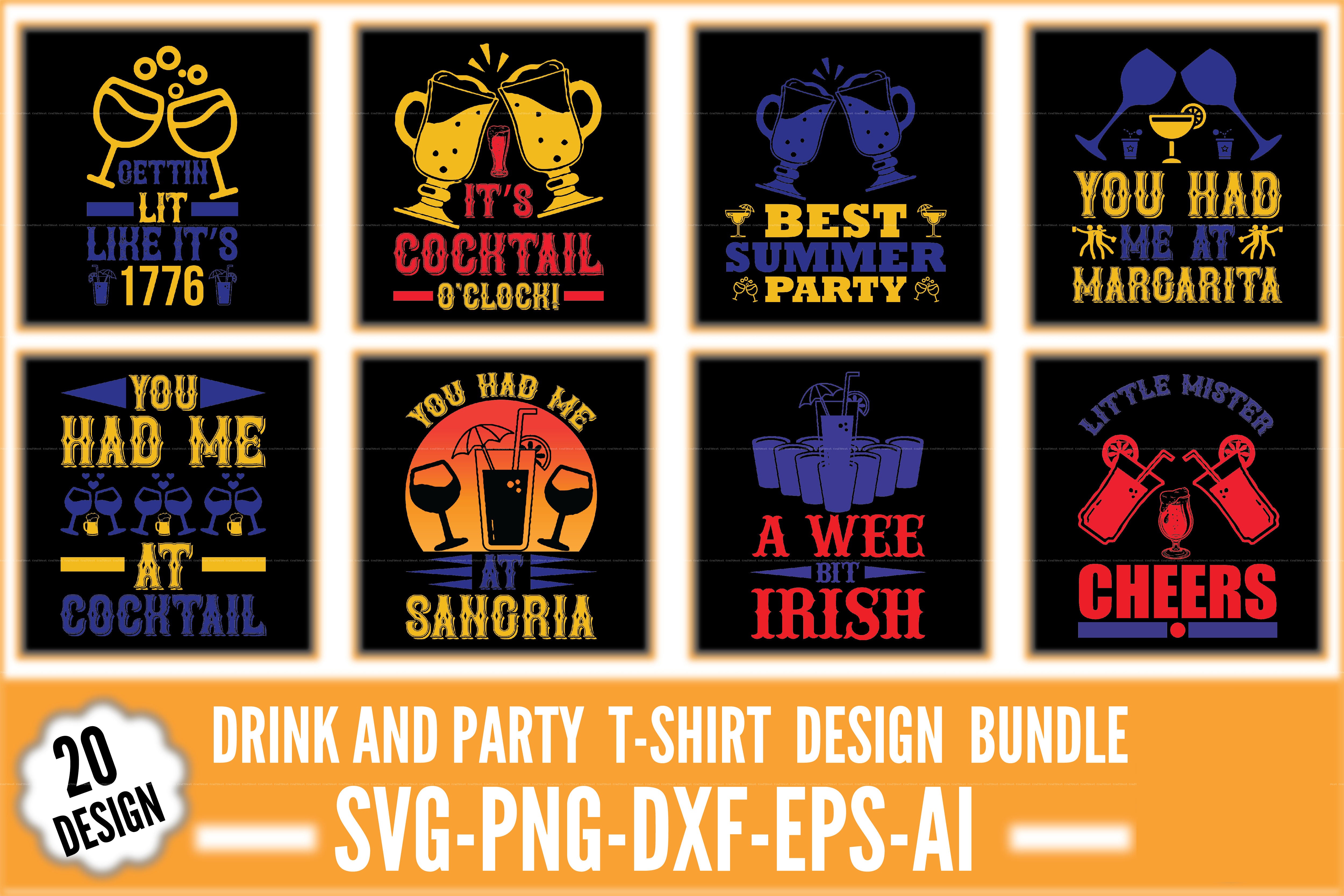 Drink & Party SVG Design Bundle