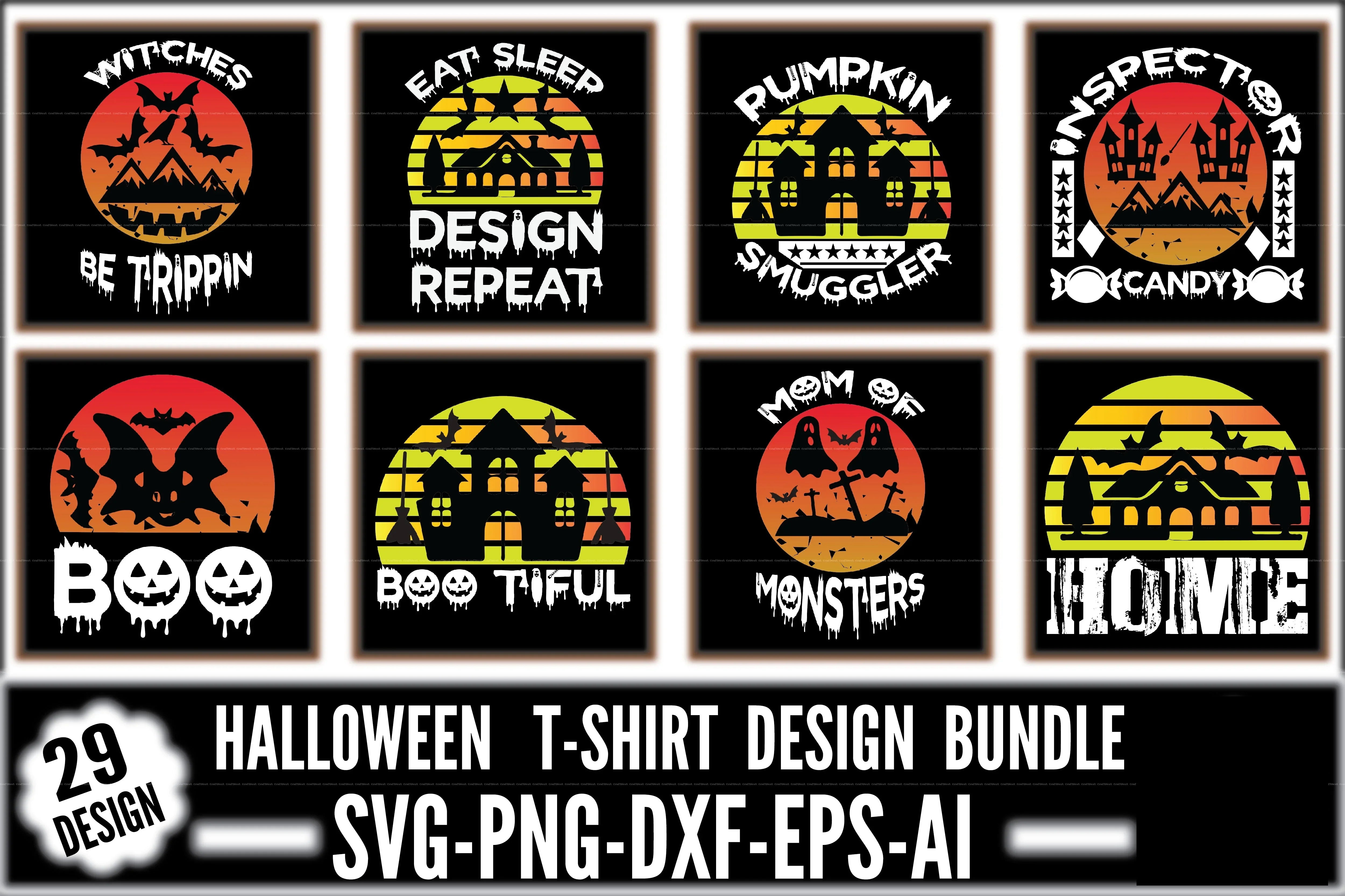 Halloween T-Shirt SVG Bundle 4 - CraftNest - Digital Crafting and Art