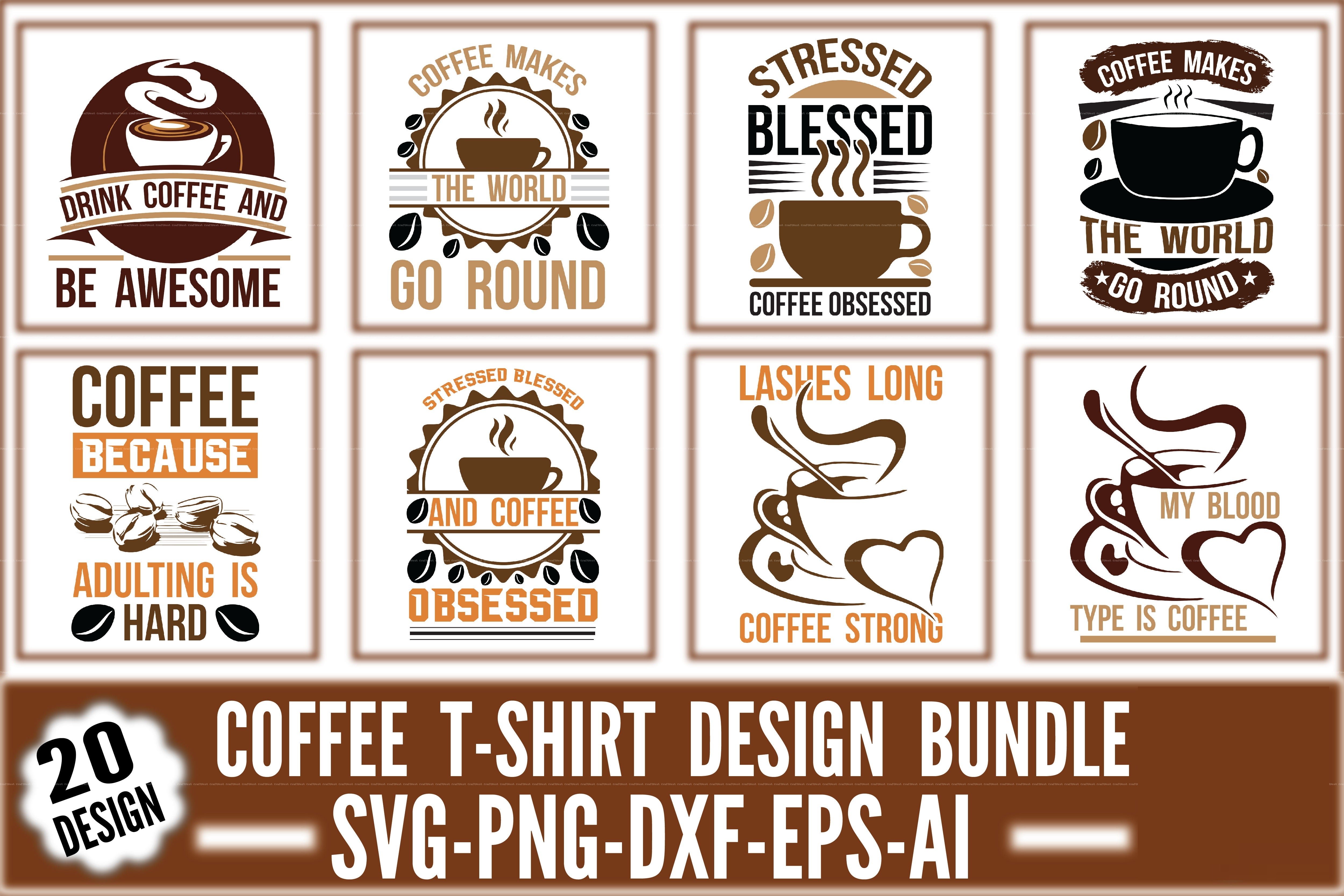 Coffee T-Shirt Design SVG Bundle 3