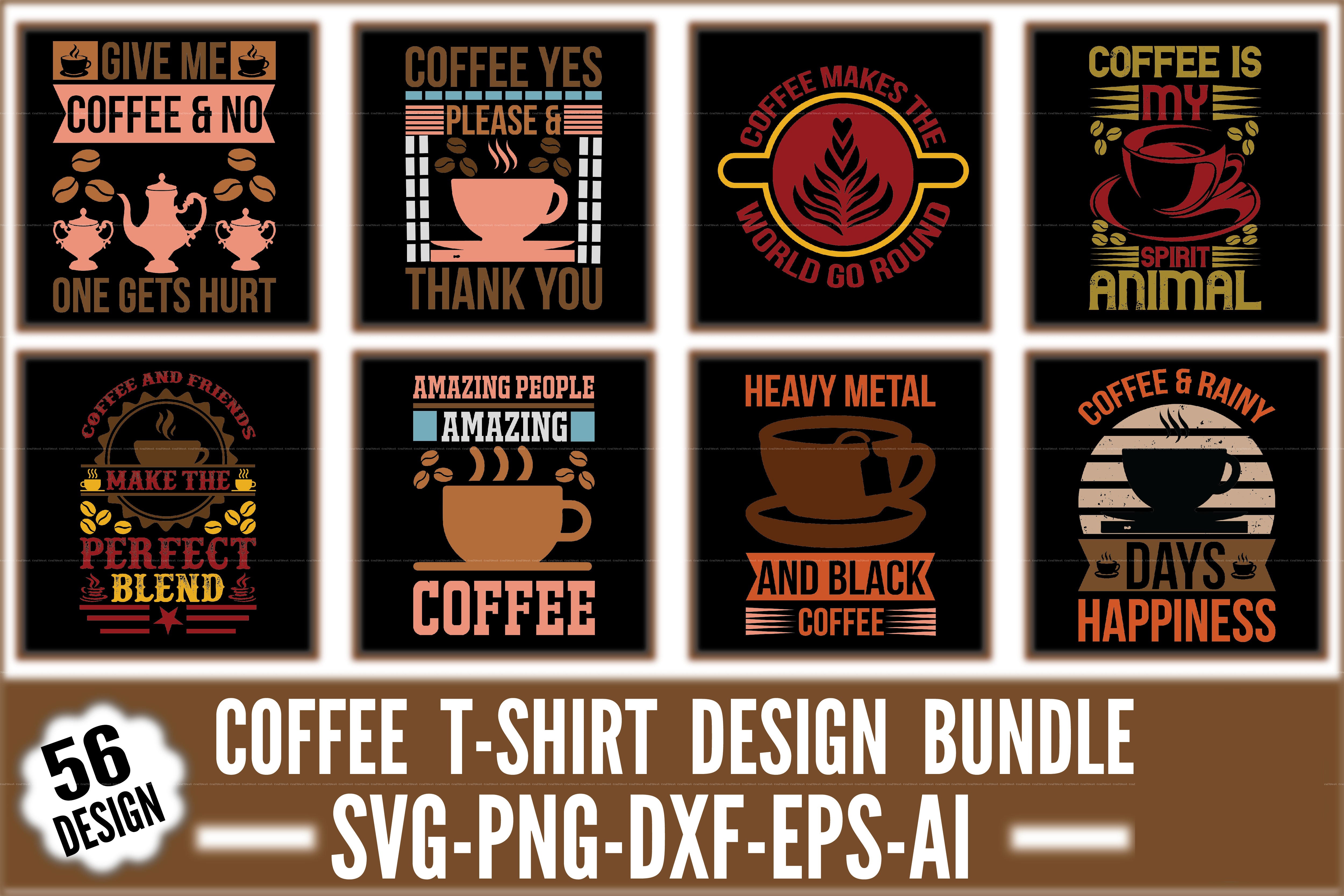 Coffee T-Shirt Design SVG Bundle 1