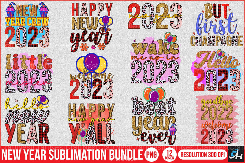 New Year Clipart Bundle 99 - CraftNest - Digital Crafting and Art
