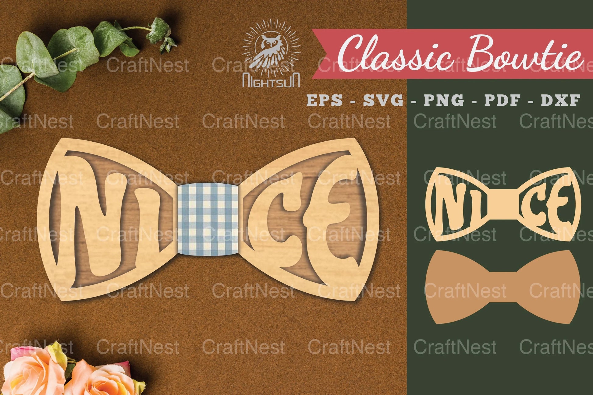 Elegant Laser Cut Bowtie SVG Bundle - CraftNest - Digital Crafting and Art