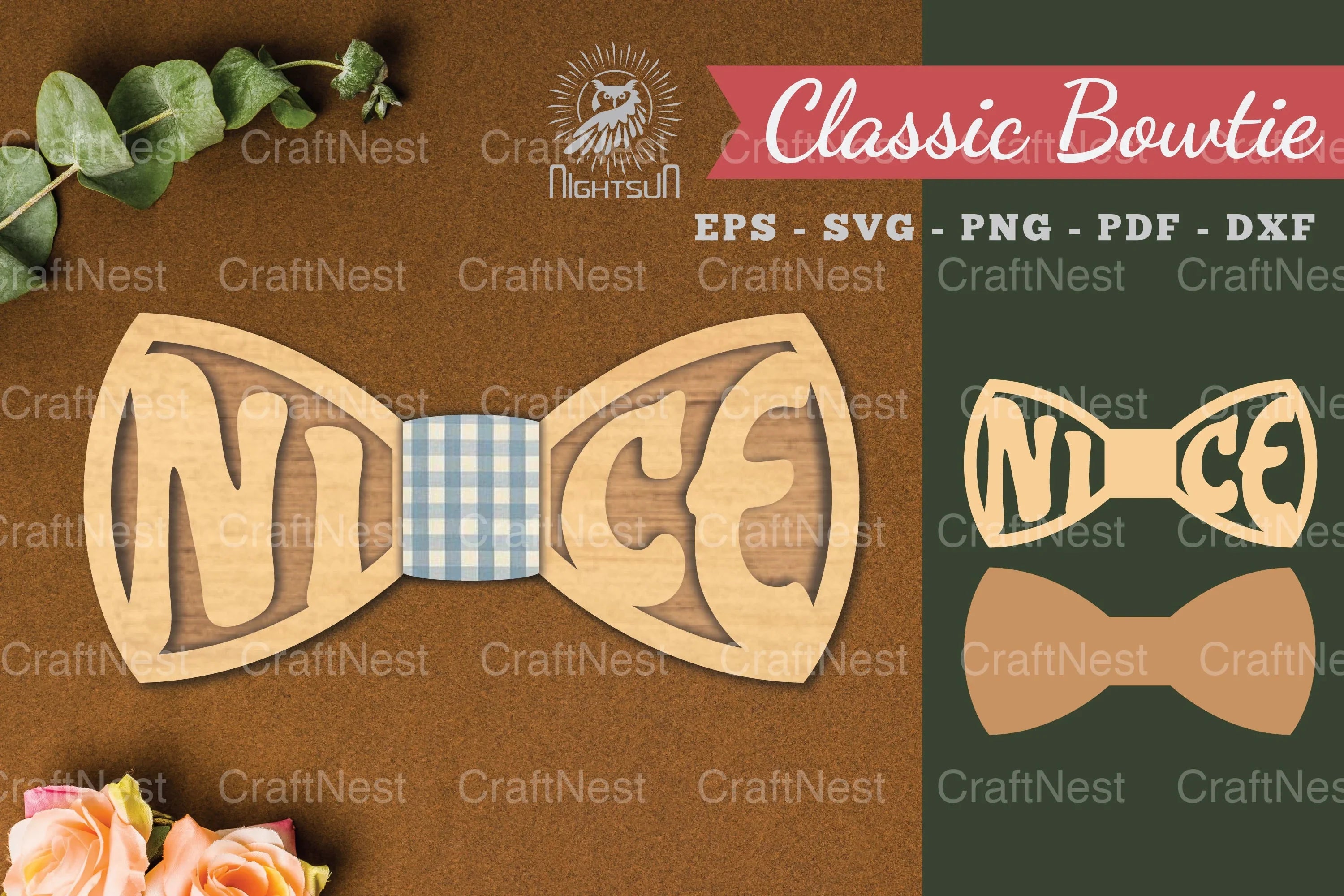 Elegant Laser Cut Bowtie SVG Bundle - CraftNest - Digital Crafting and Art