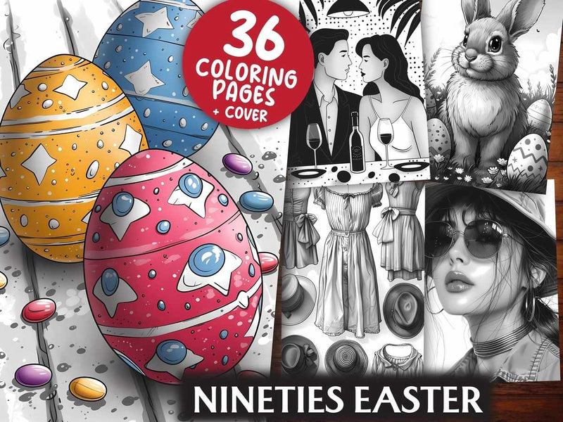 Nineties Easter Coloring Books - CraftNest