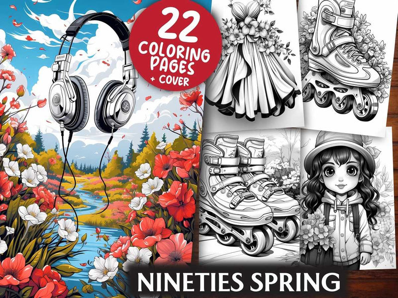 Nineties Spring Coloring Books - CraftNest