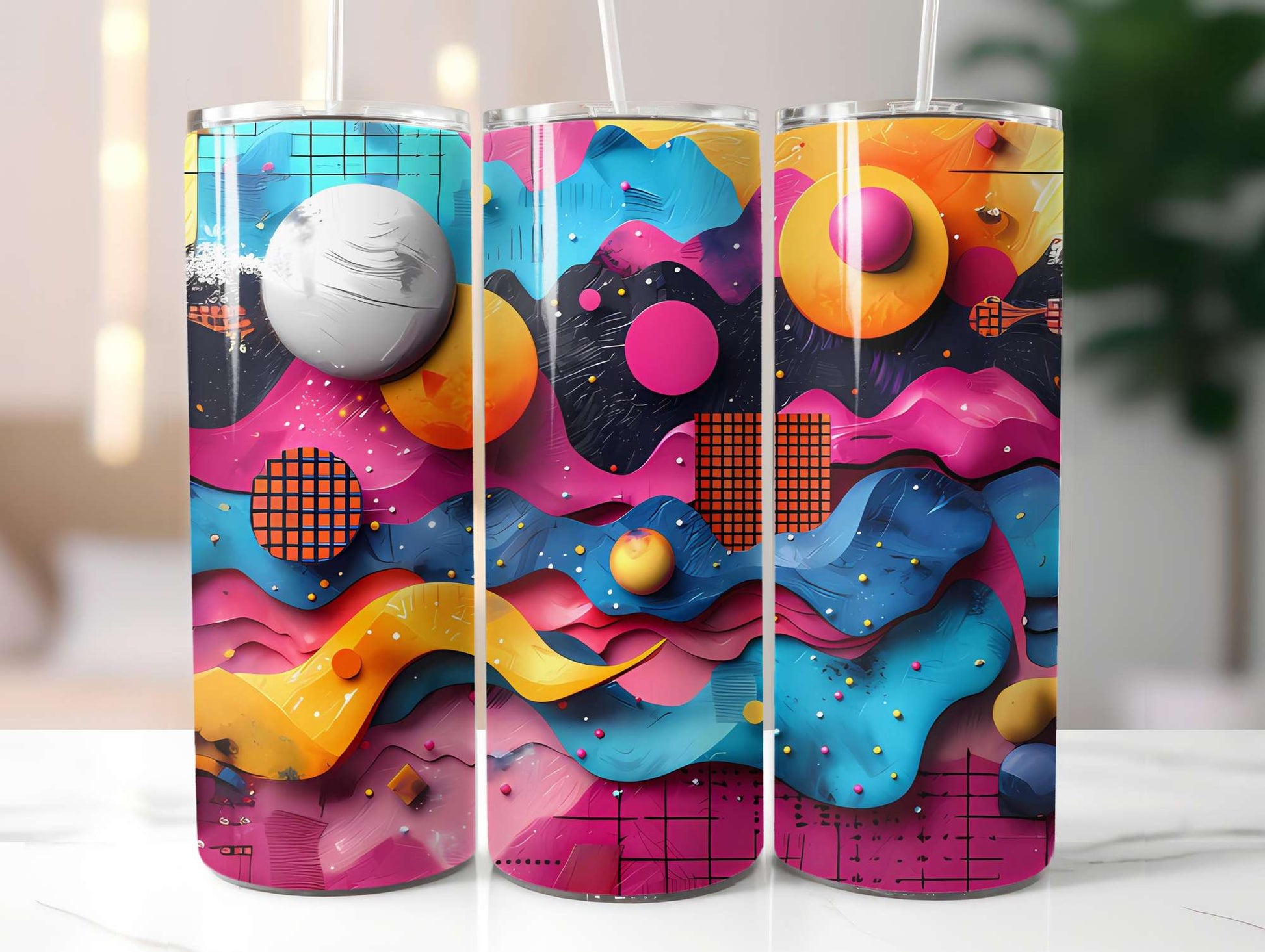 Nineties Summer 5 Tumbler Wrap - CraftNest - Digital Crafting and Art