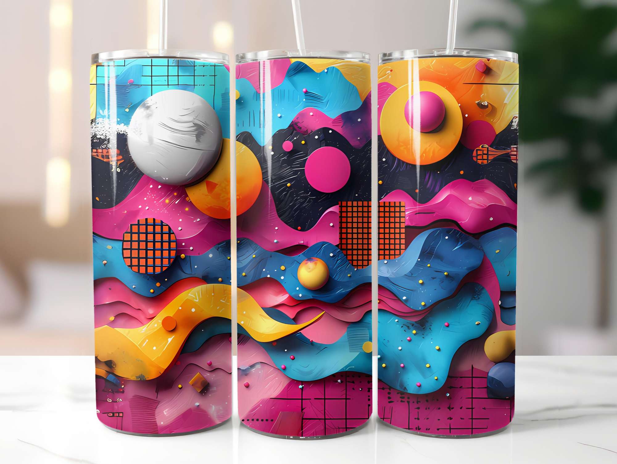 Nineties Summer 5 Tumbler Wrap - CraftNest - Digital Crafting and Art