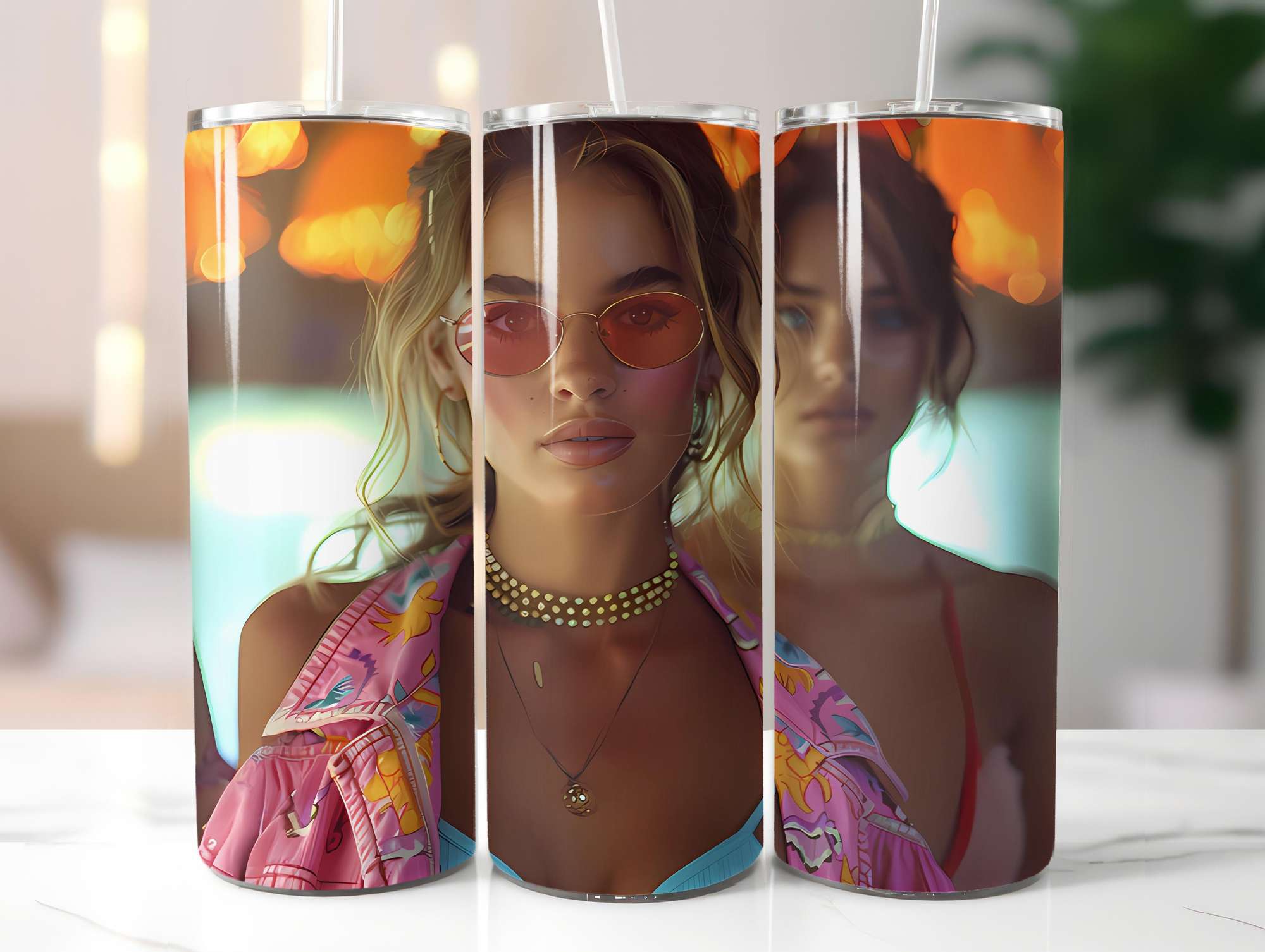 Nineties Summer 2 Tumbler Wrap - CraftNest - Digital Crafting and Art