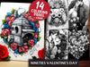 Nineties Valentines Day Coloring Books
