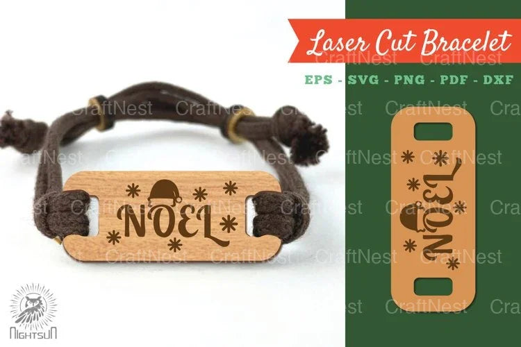 Noel Laser Cut Bracelet SVG Bundle - CraftNest - Digital Crafting and Art
