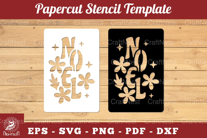 Noel Papercut Stencil Clipart Bundle - CraftNest - Digital Crafting and Art